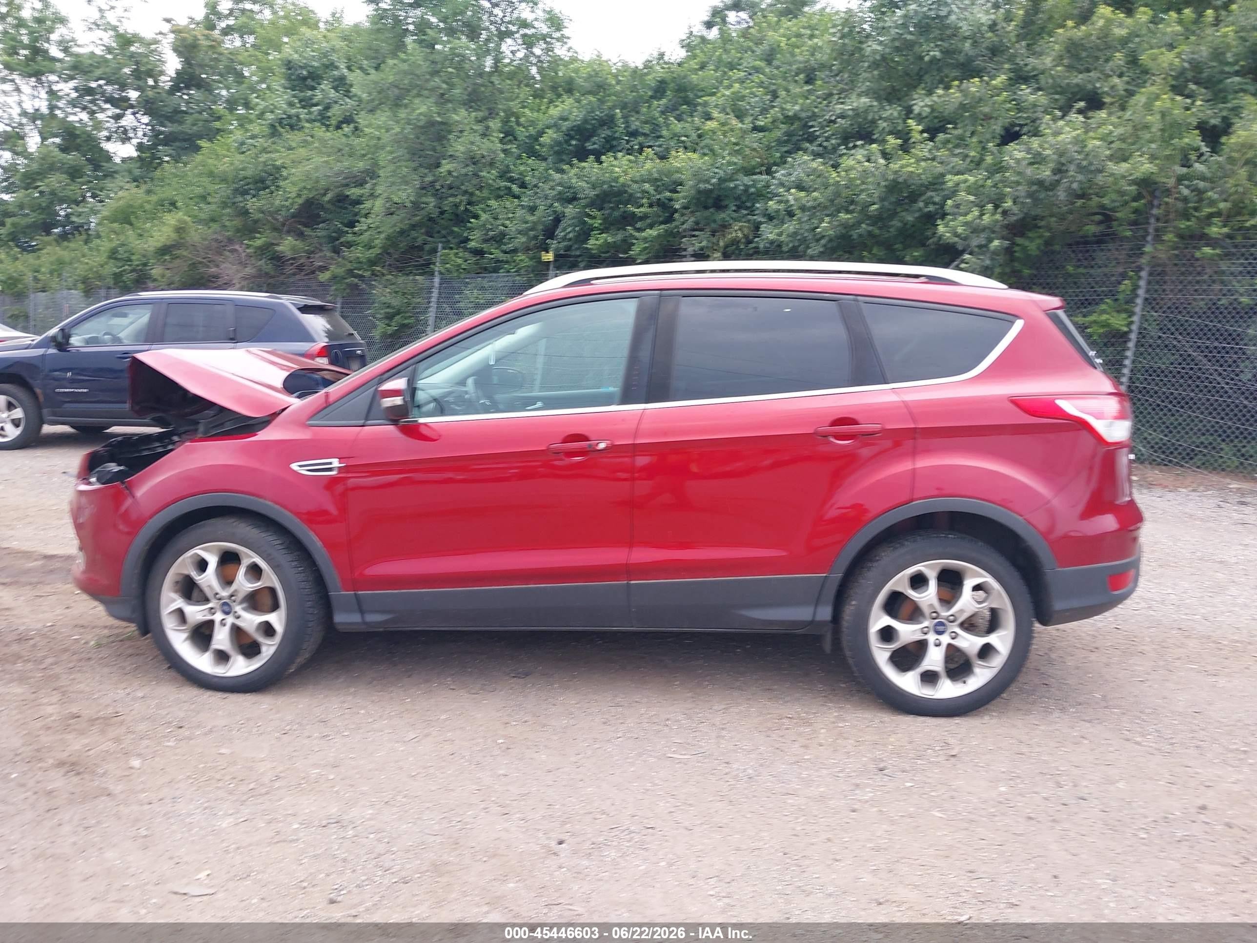 2015 Ford Escape Titanium Red vin: 1FMCU9J96FUA36081