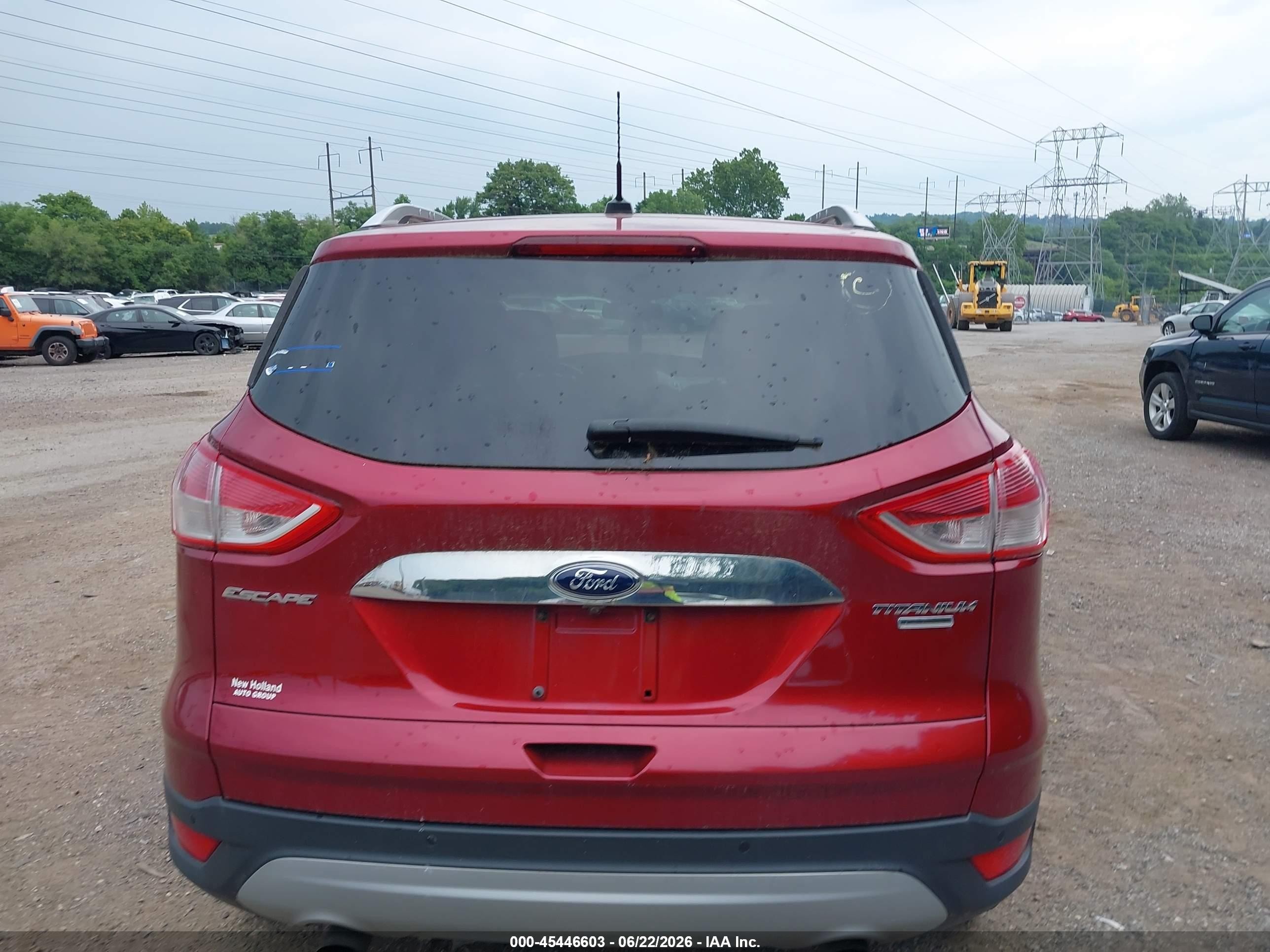 2015 Ford Escape Titanium Red vin: 1FMCU9J96FUA36081