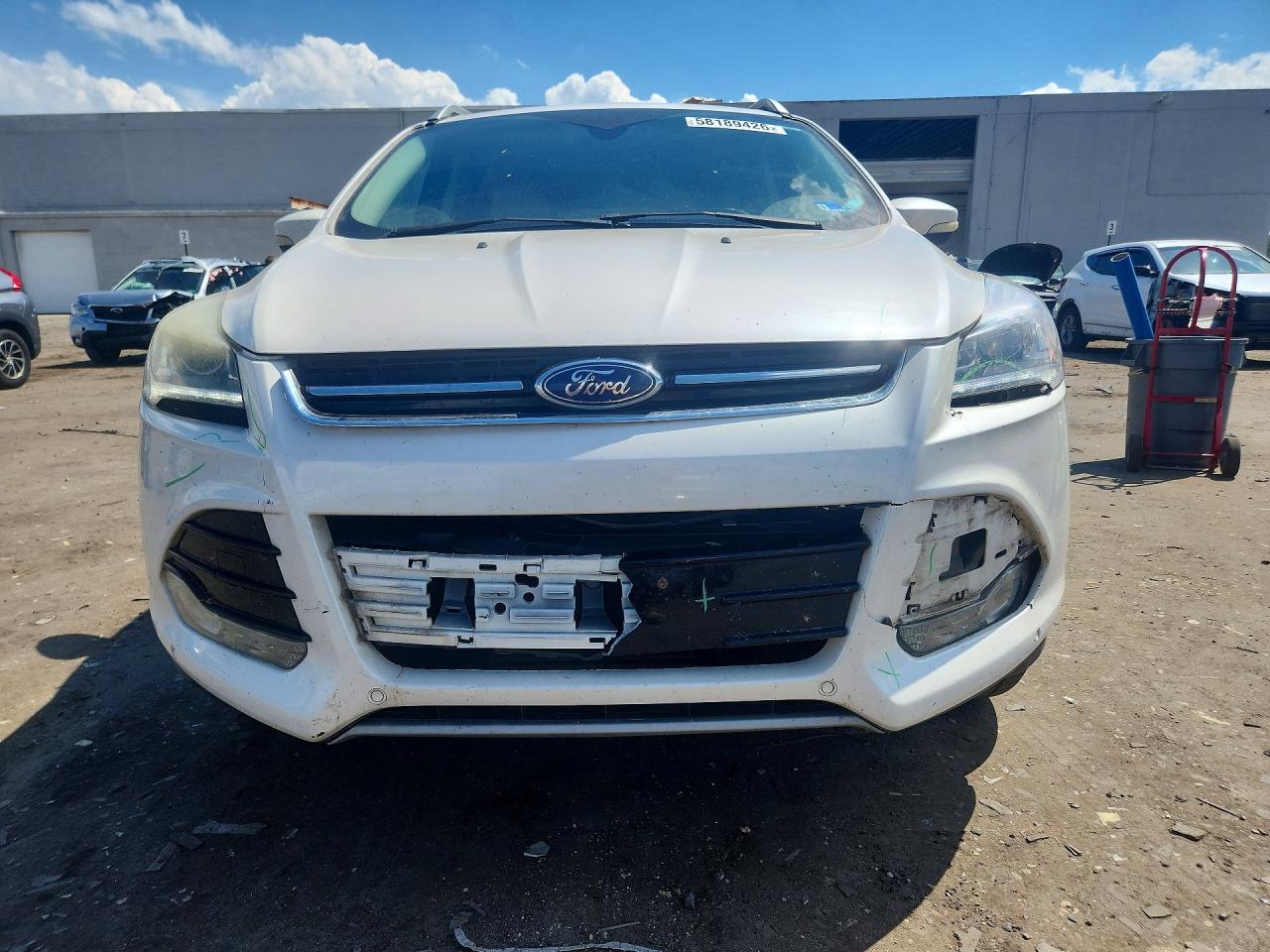 2015 Ford Escape Titanium White vin: 1FMCU9J96FUA49364