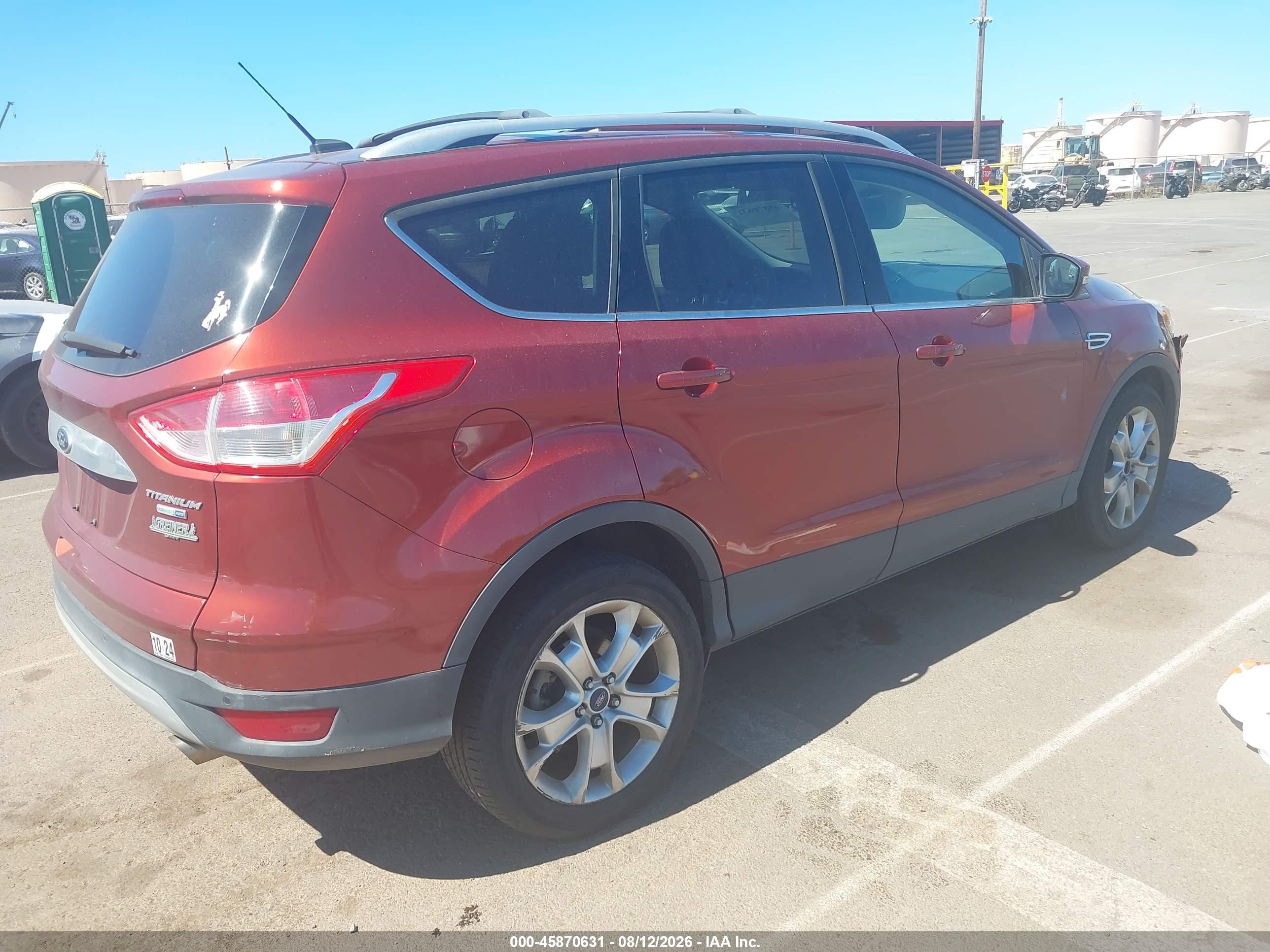 2015 Ford Escape Titanium Red vin: 1FMCU9J96FUA62261