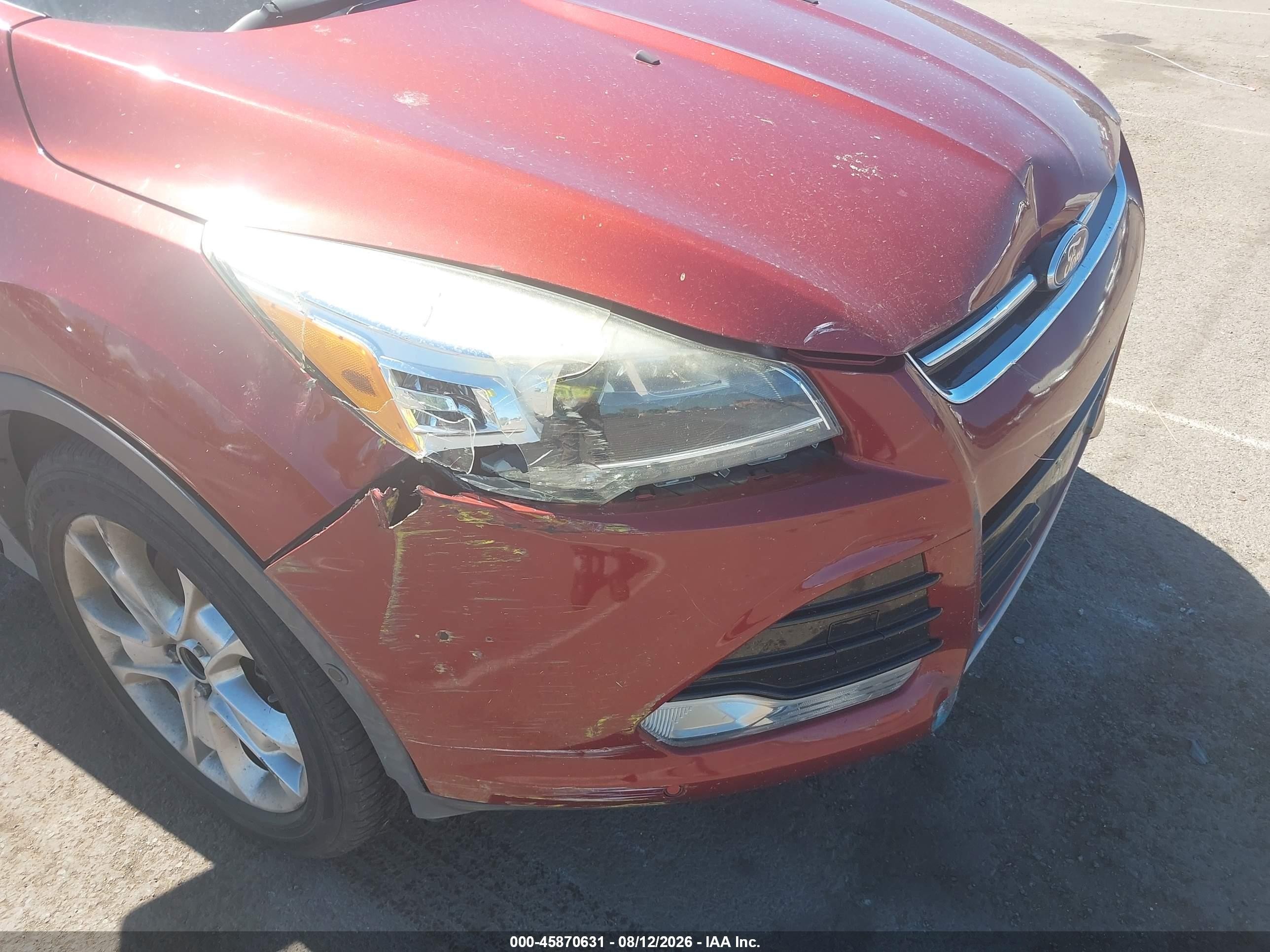 2015 Ford Escape Titanium Red vin: 1FMCU9J96FUA62261