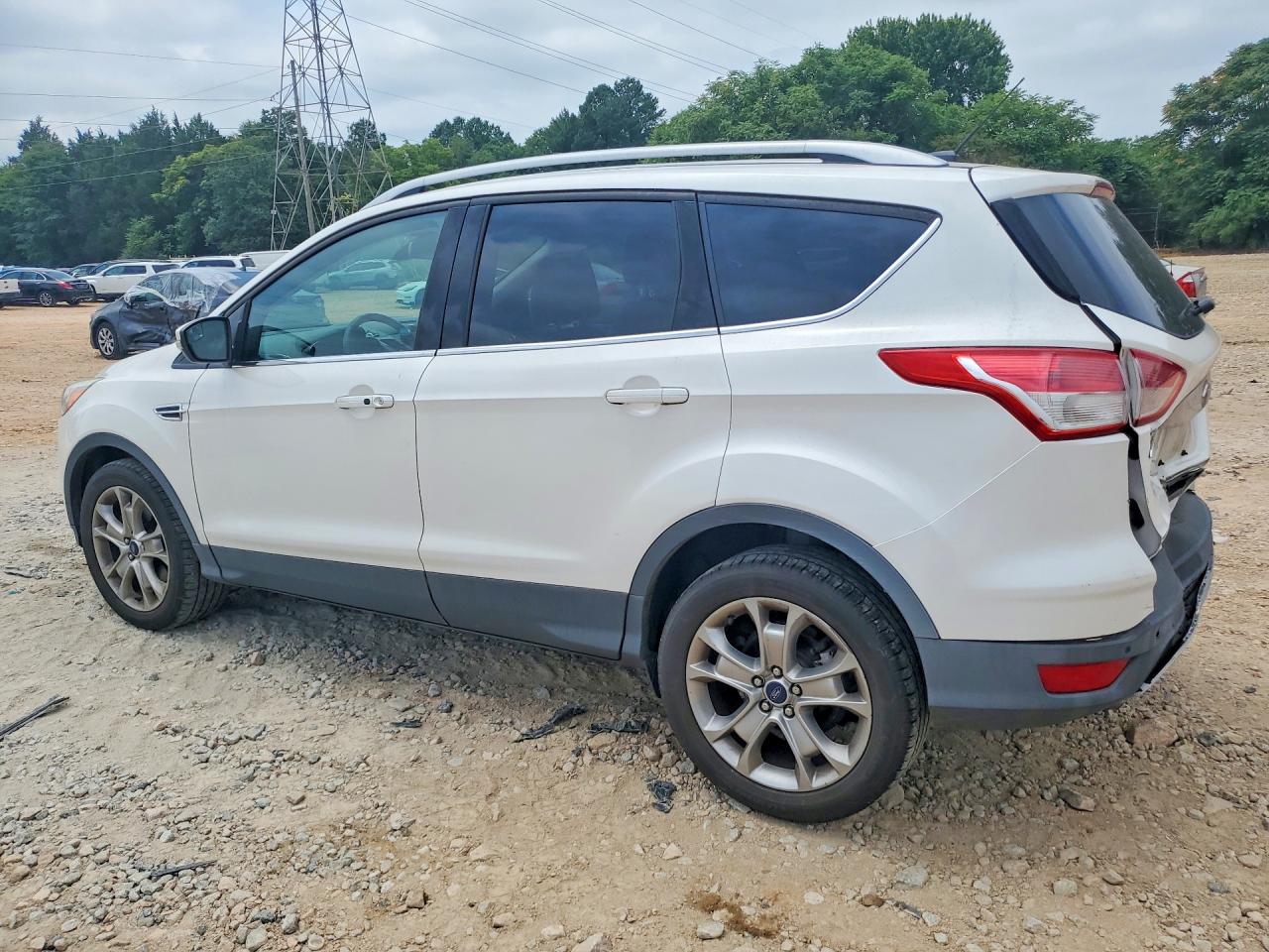 2015 Ford Escape Titanium White vin: 1FMCU9J96FUB45074