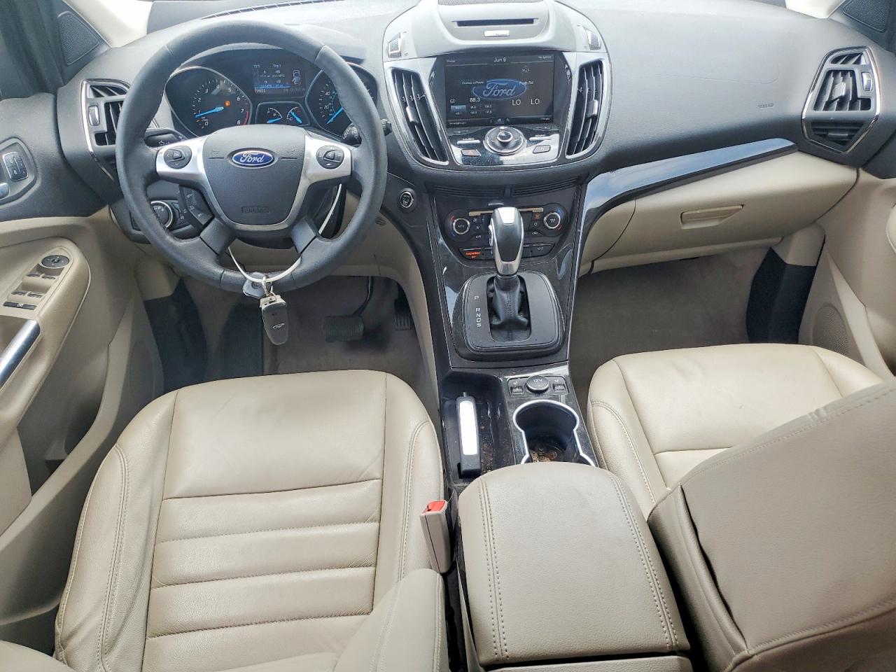 2015 Ford Escape Titanium White vin: 1FMCU9J96FUB45074