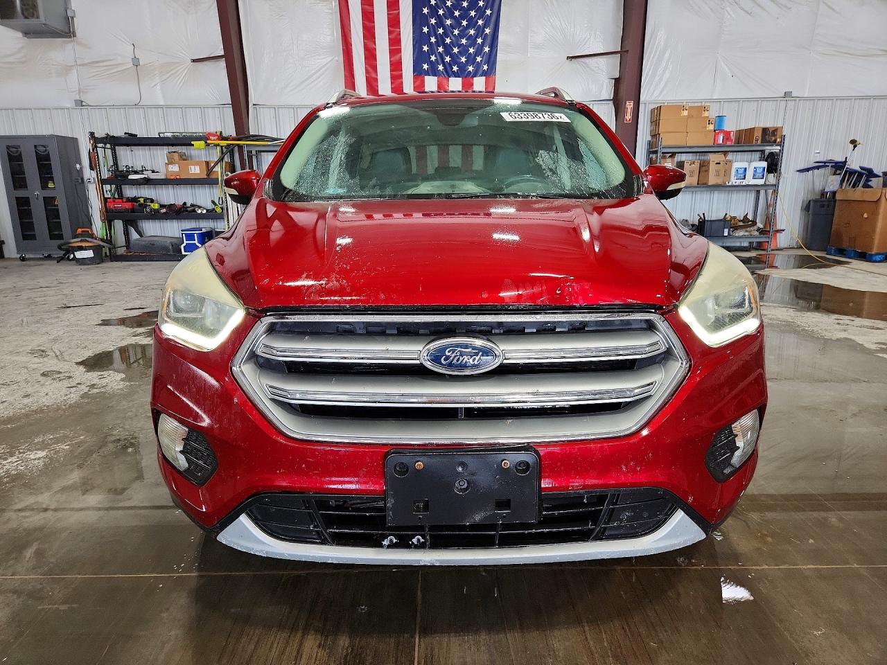 2017 Ford Escape Titanium Maroon vin: 1FMCU9J96HUD56536