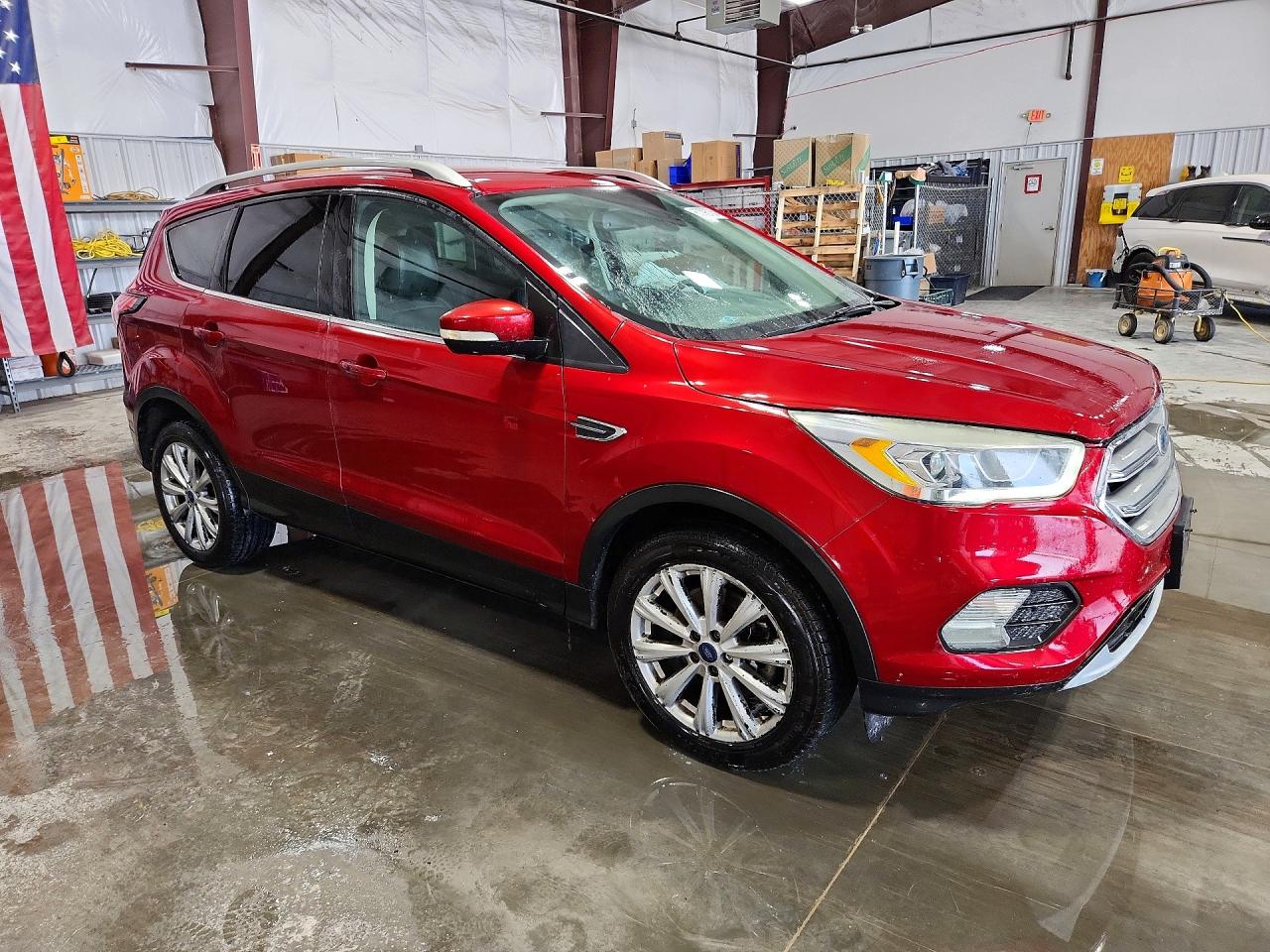 2017 Ford Escape Titanium Maroon vin: 1FMCU9J96HUD56536