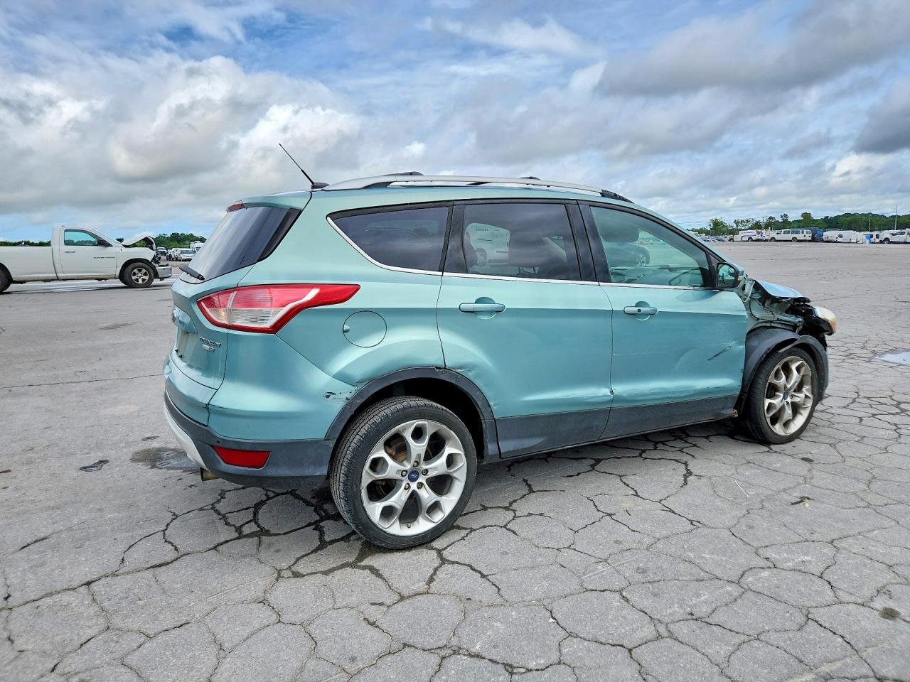 2013 Ford Escape Titanium Teal vin: 1FMCU9J97DUA01322