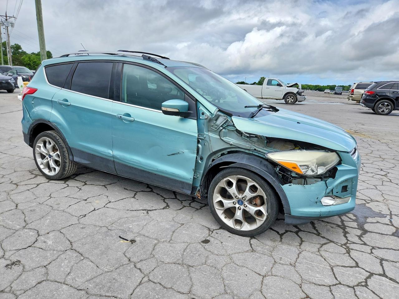 2013 Ford Escape Titanium Teal vin: 1FMCU9J97DUA01322