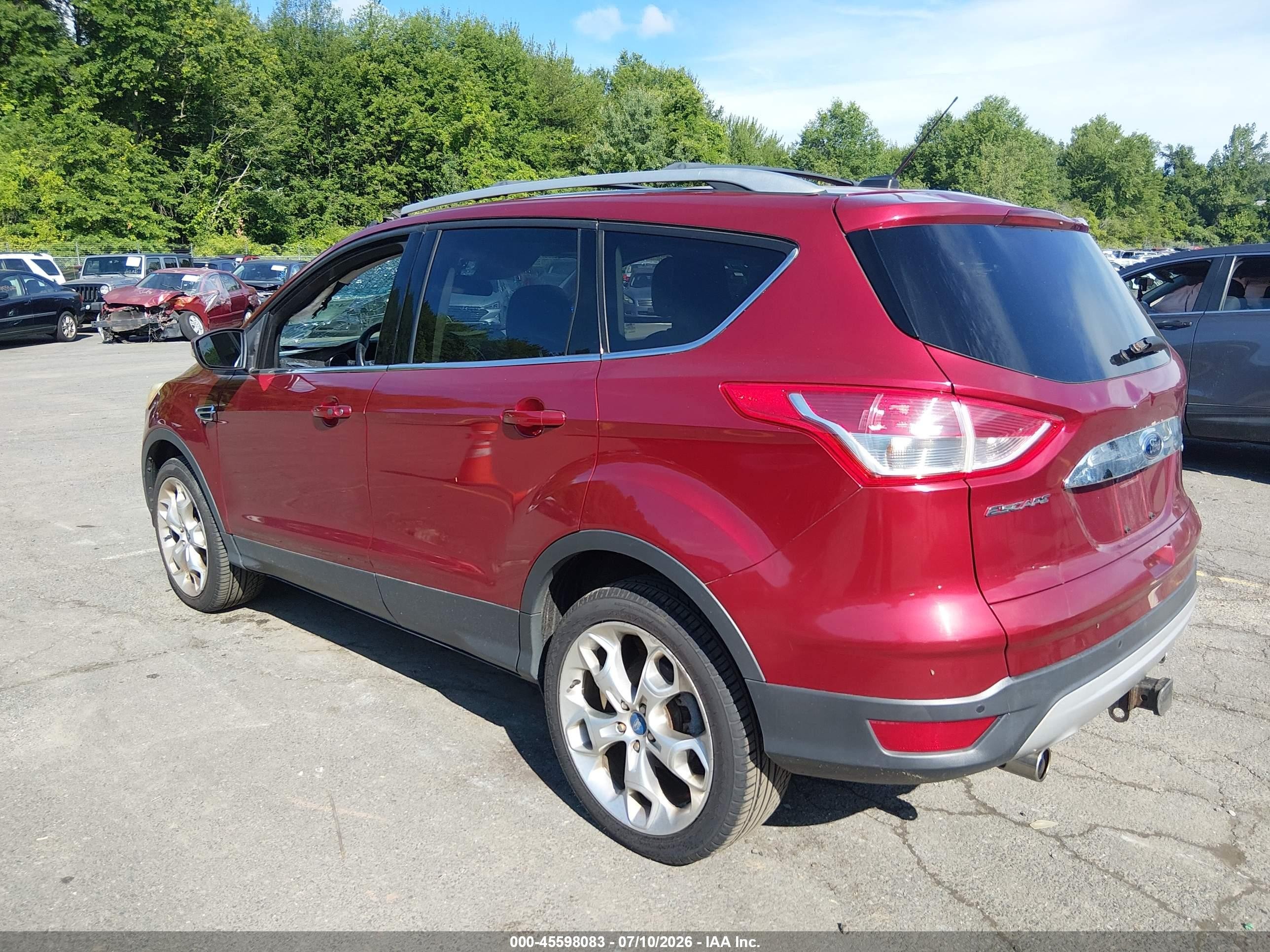 2013 Ford Escape Titanium Red vin: 1FMCU9J97DUA83133