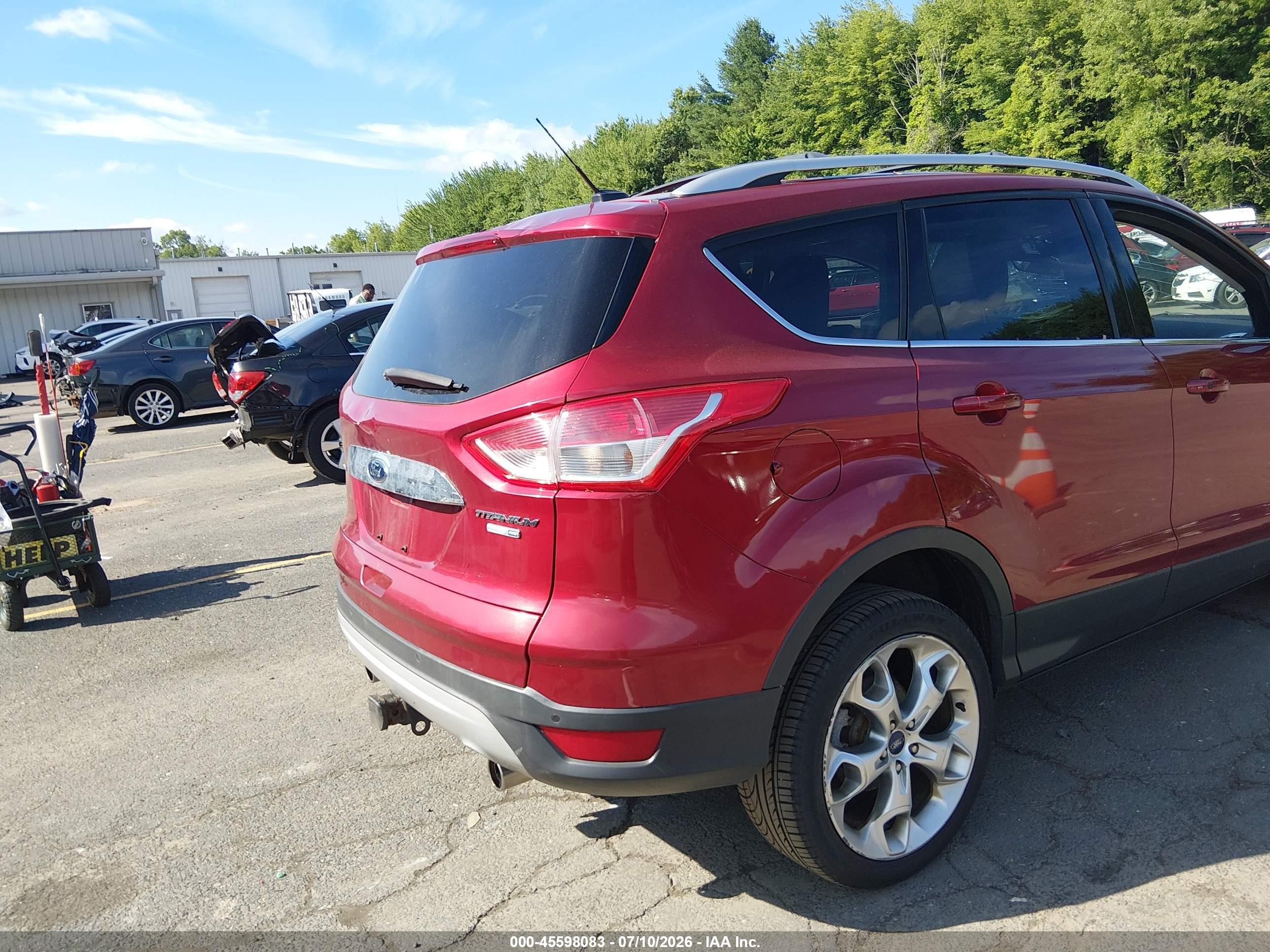 2013 Ford Escape Titanium Red vin: 1FMCU9J97DUA83133