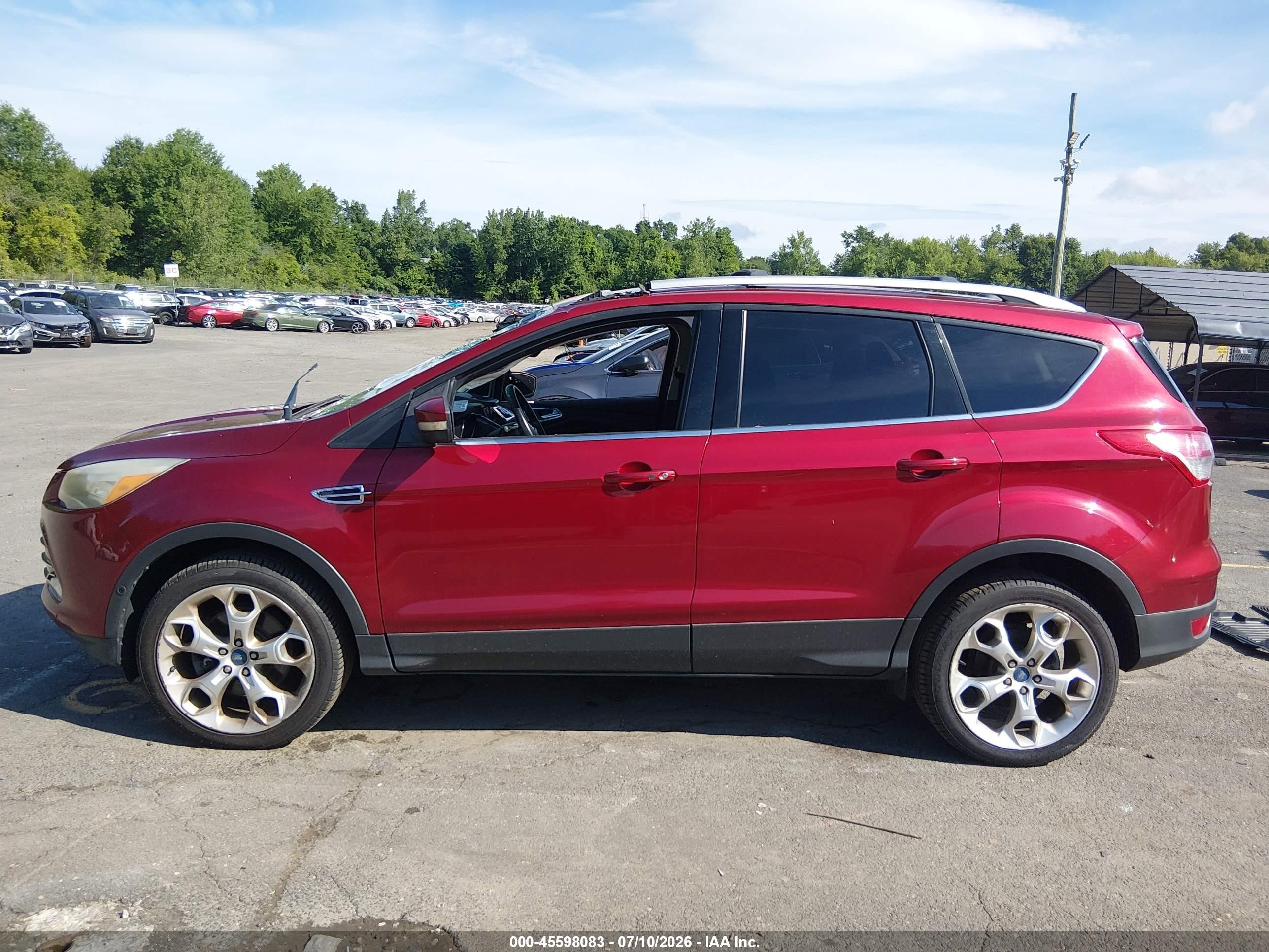 2013 Ford Escape Titanium Red vin: 1FMCU9J97DUA83133