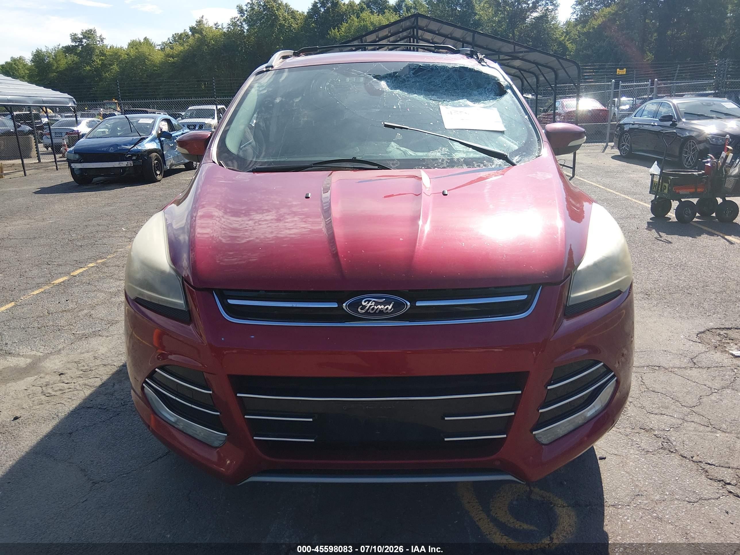 2013 Ford Escape Titanium Red vin: 1FMCU9J97DUA83133