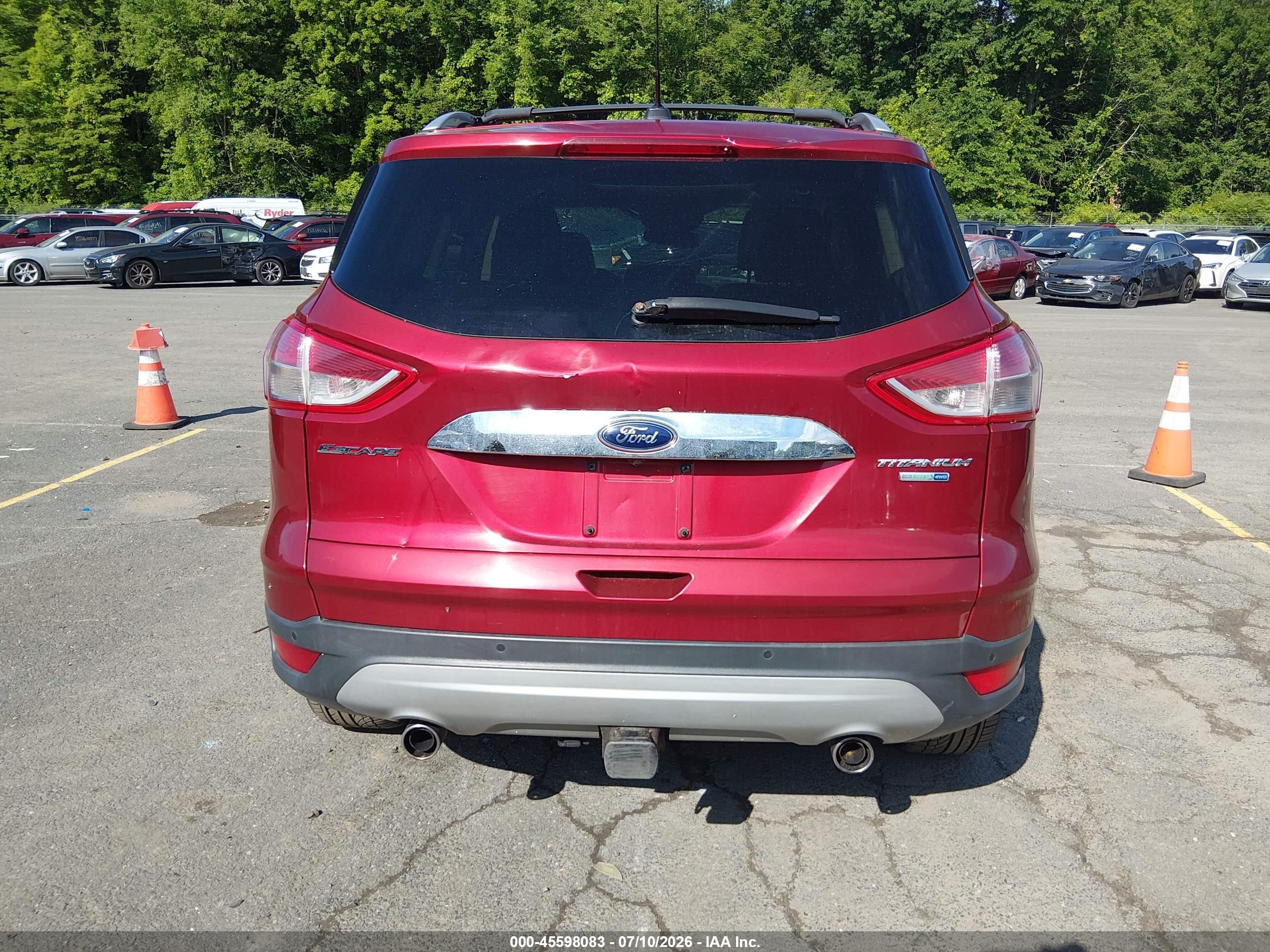 2013 Ford Escape Titanium Red vin: 1FMCU9J97DUA83133
