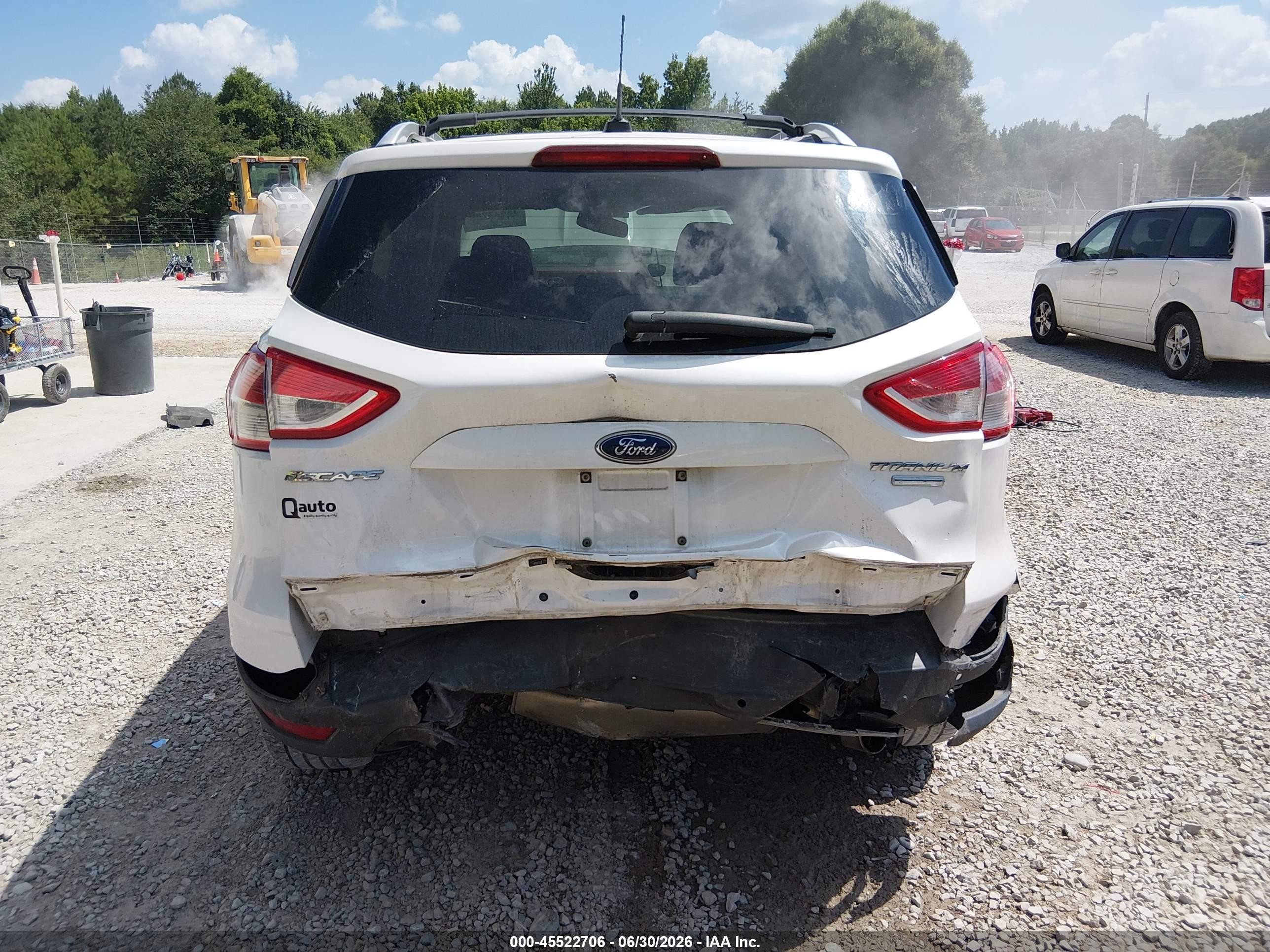 2013 Ford Escape Titanium White vin: 1FMCU9J97DUA98246