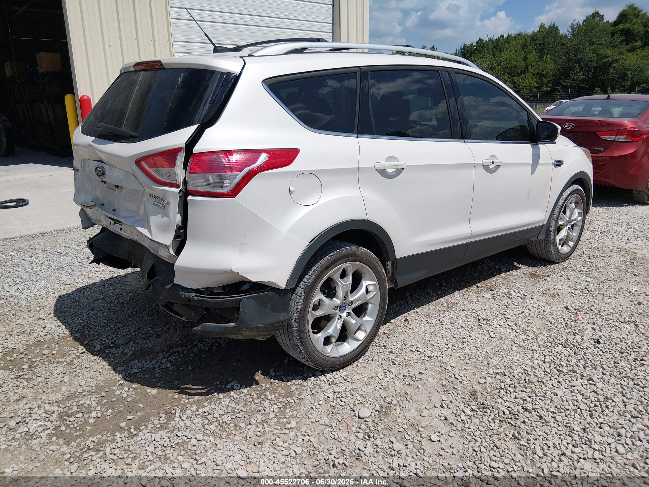 2013 Ford Escape Titanium White vin: 1FMCU9J97DUA98246
