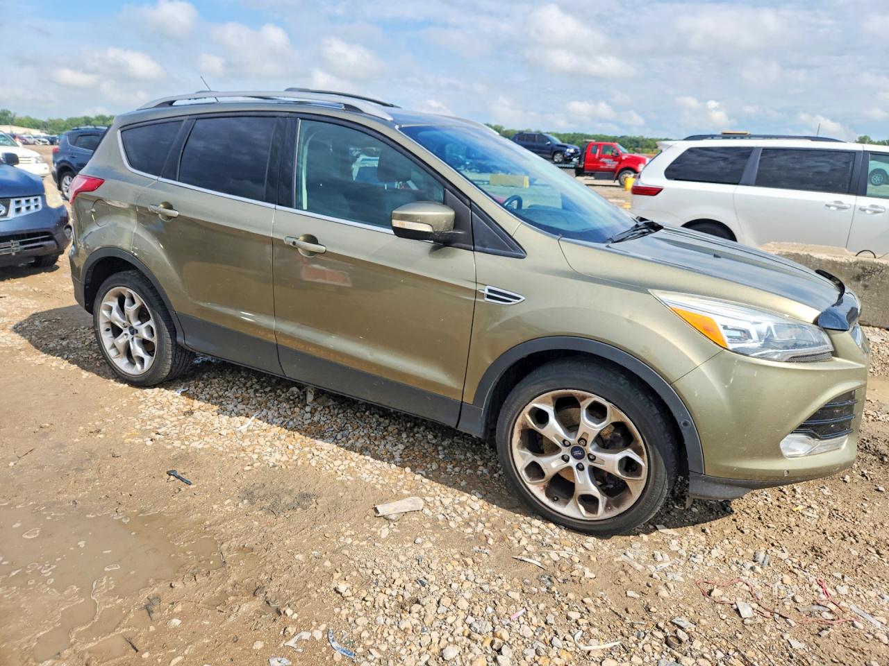 2013 Ford Escape Titanium Green vin: 1FMCU9J97DUC02945