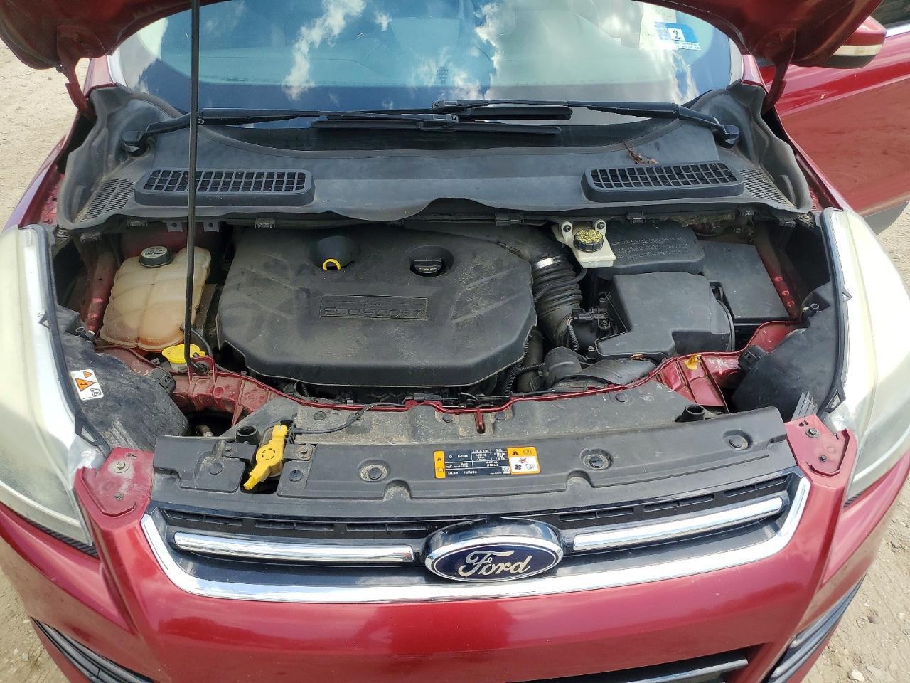2013 Ford Escape Titanium Red vin: 1FMCU9J97DUC43169
