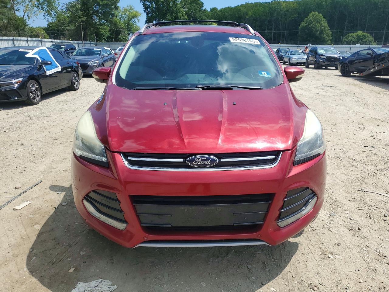 2013 Ford Escape Titanium Red vin: 1FMCU9J97DUC43169
