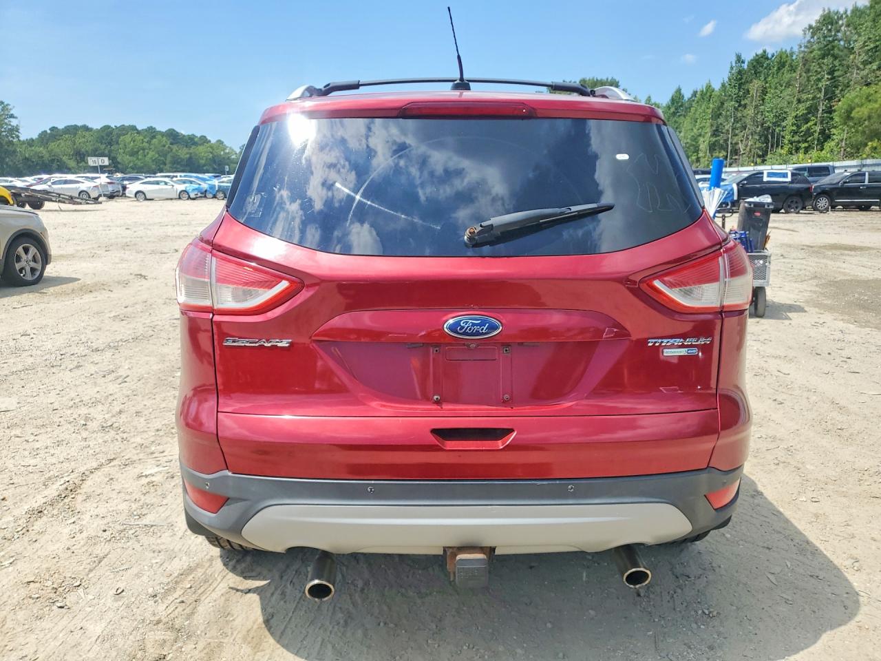2013 Ford Escape Titanium Red vin: 1FMCU9J97DUC43169