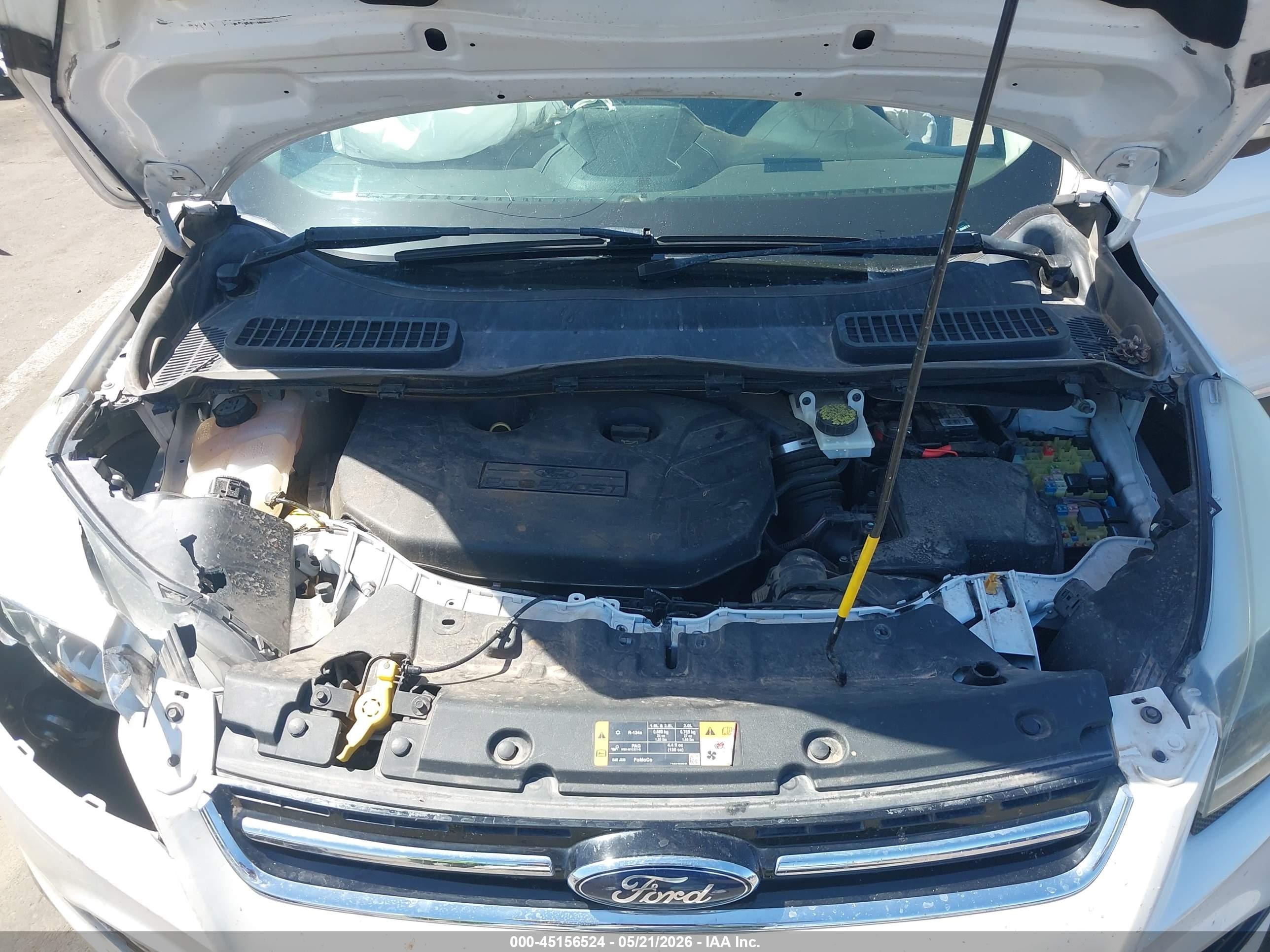 2013 Ford Escape Titanium White vin: 1FMCU9J97DUD70424