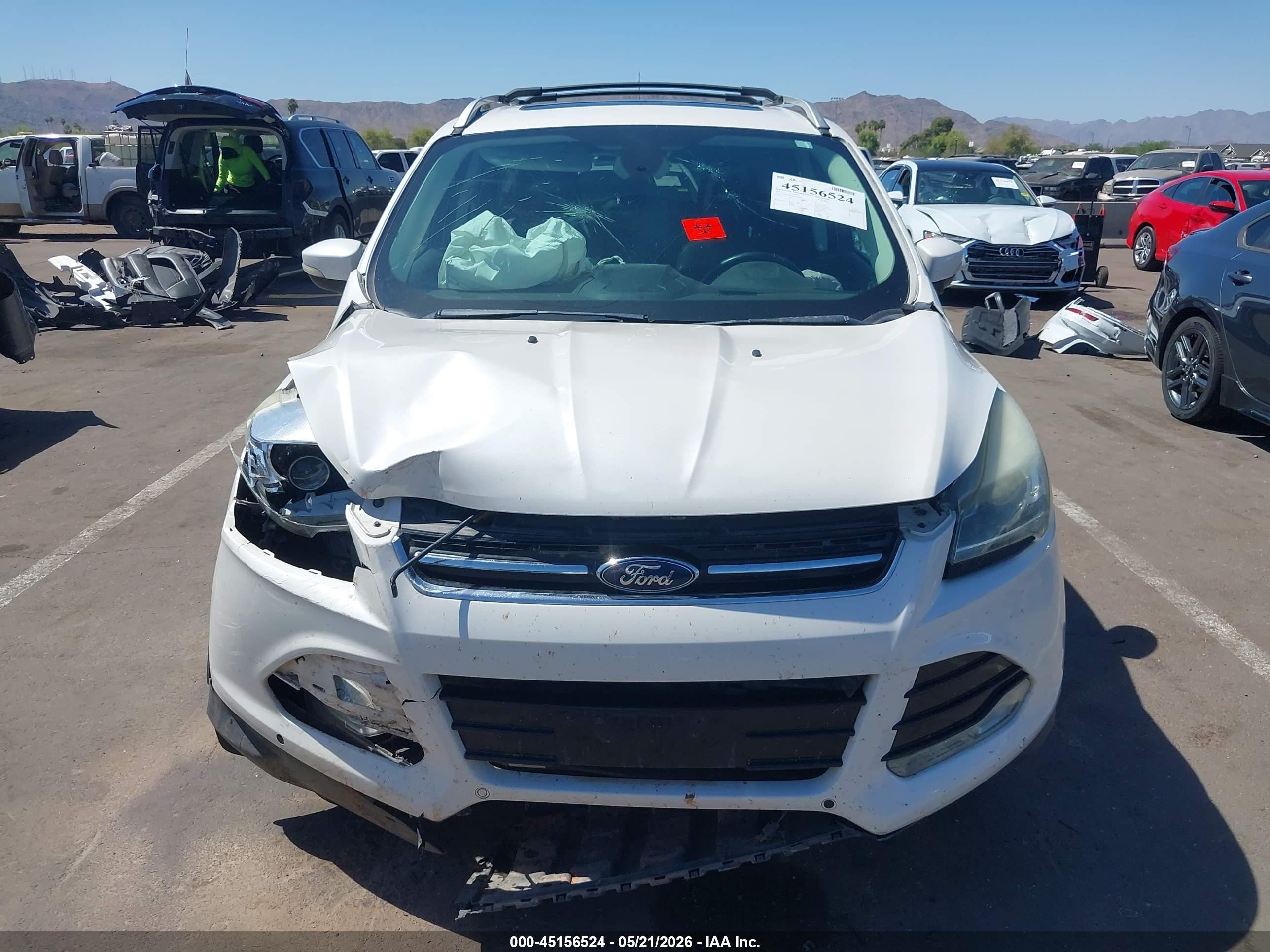 2013 Ford Escape Titanium White vin: 1FMCU9J97DUD70424