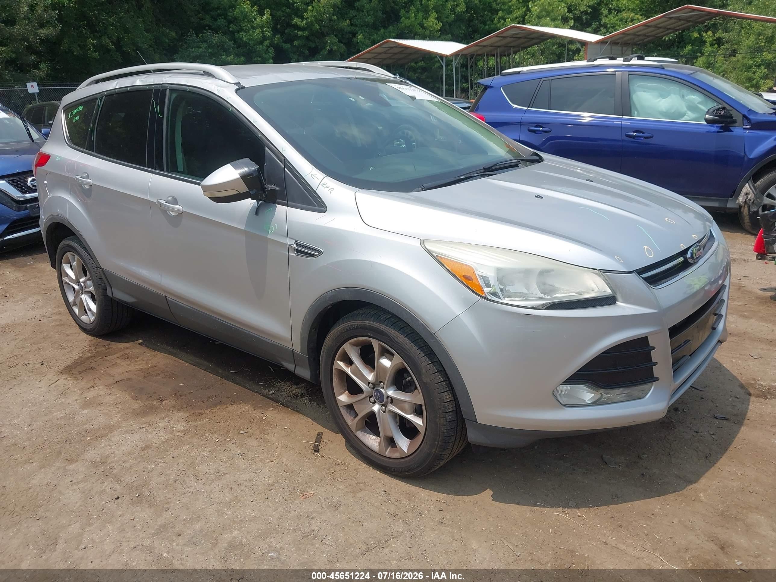 2014 Ford Escape Titanium Silver vin: 1FMCU9J97EUA65927
