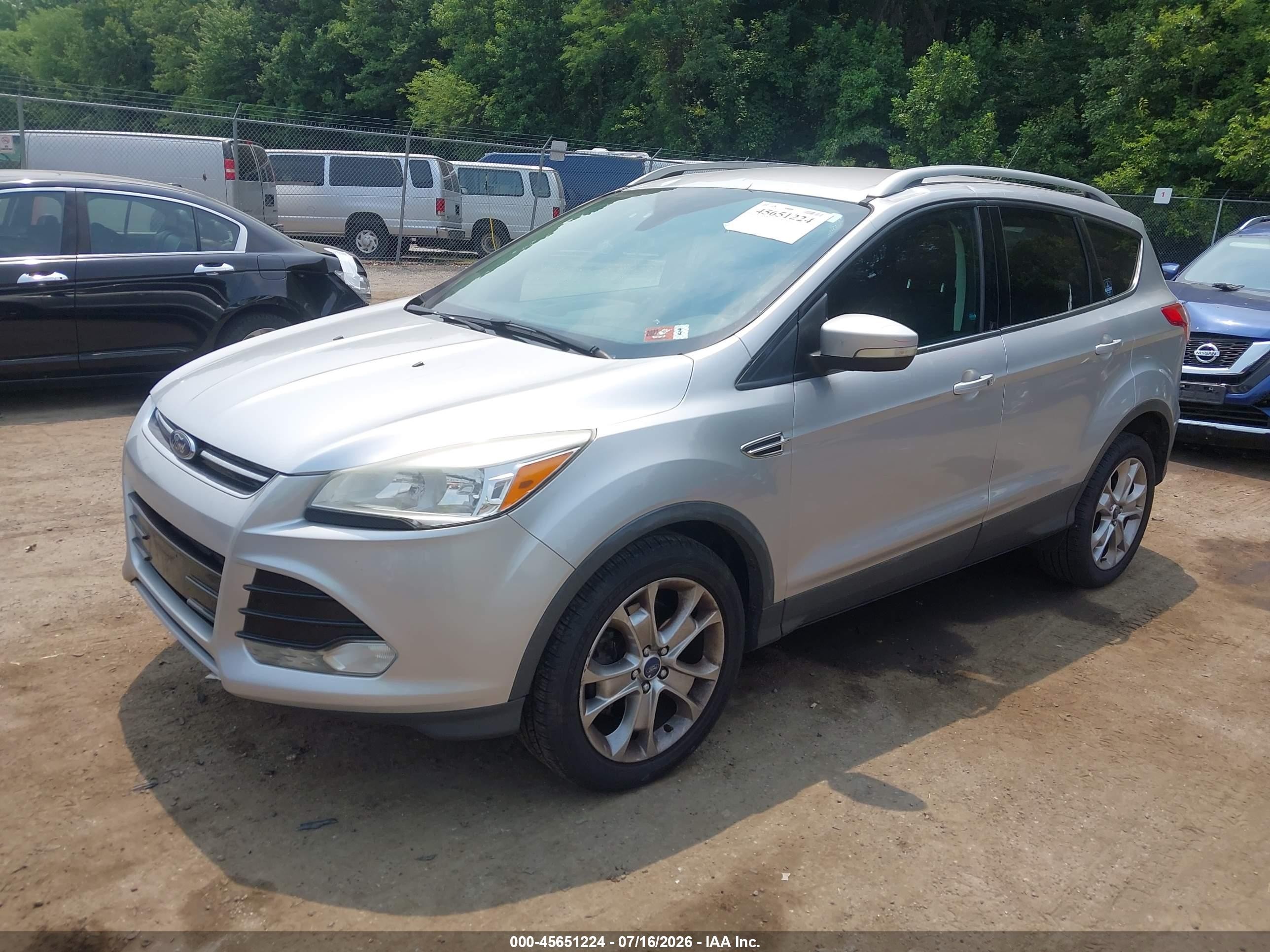 2014 Ford Escape Titanium Silver vin: 1FMCU9J97EUA65927
