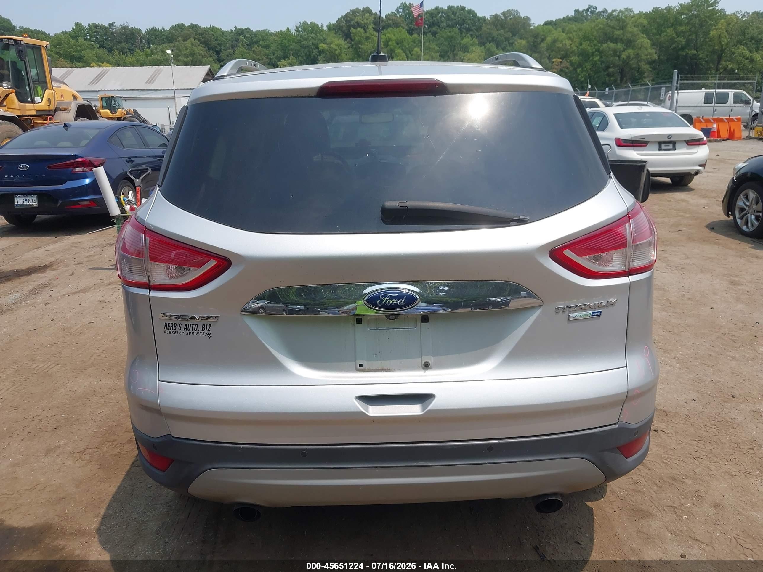 2014 Ford Escape Titanium Silver vin: 1FMCU9J97EUA65927