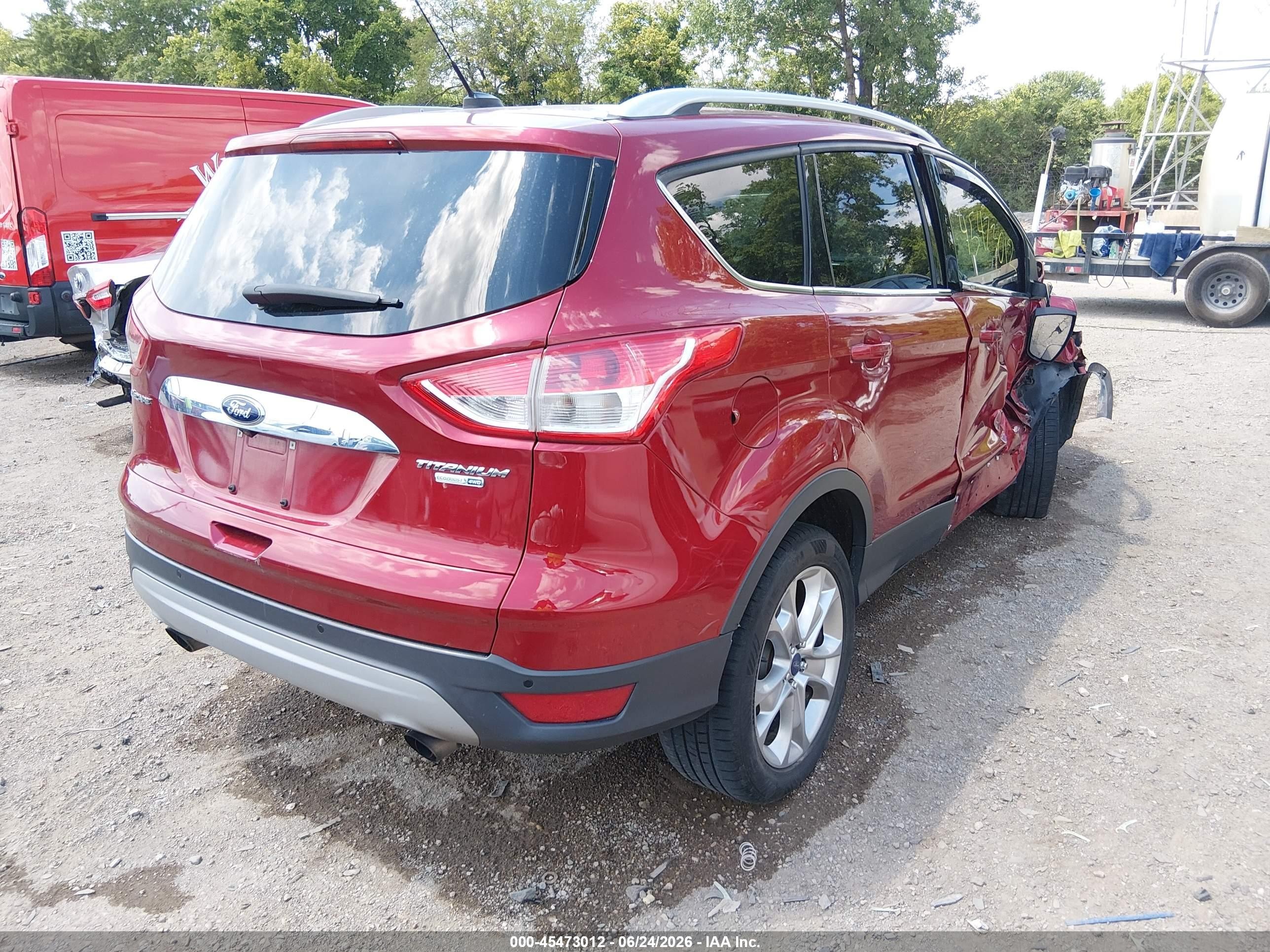 2014 Ford Escape Titanium Красный vin: 1FMCU9J97EUA75549