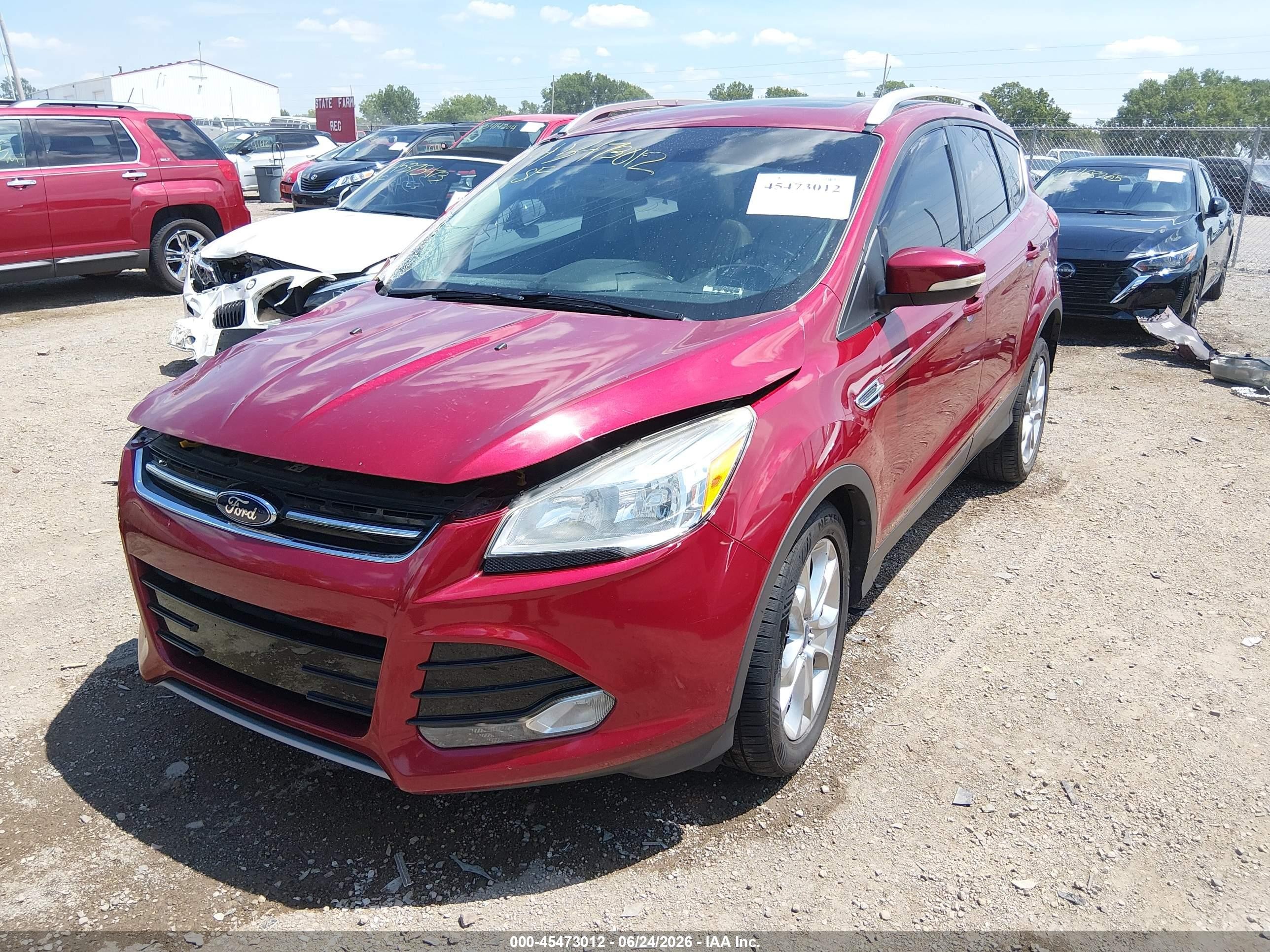 2014 Ford Escape Titanium Красный vin: 1FMCU9J97EUA75549