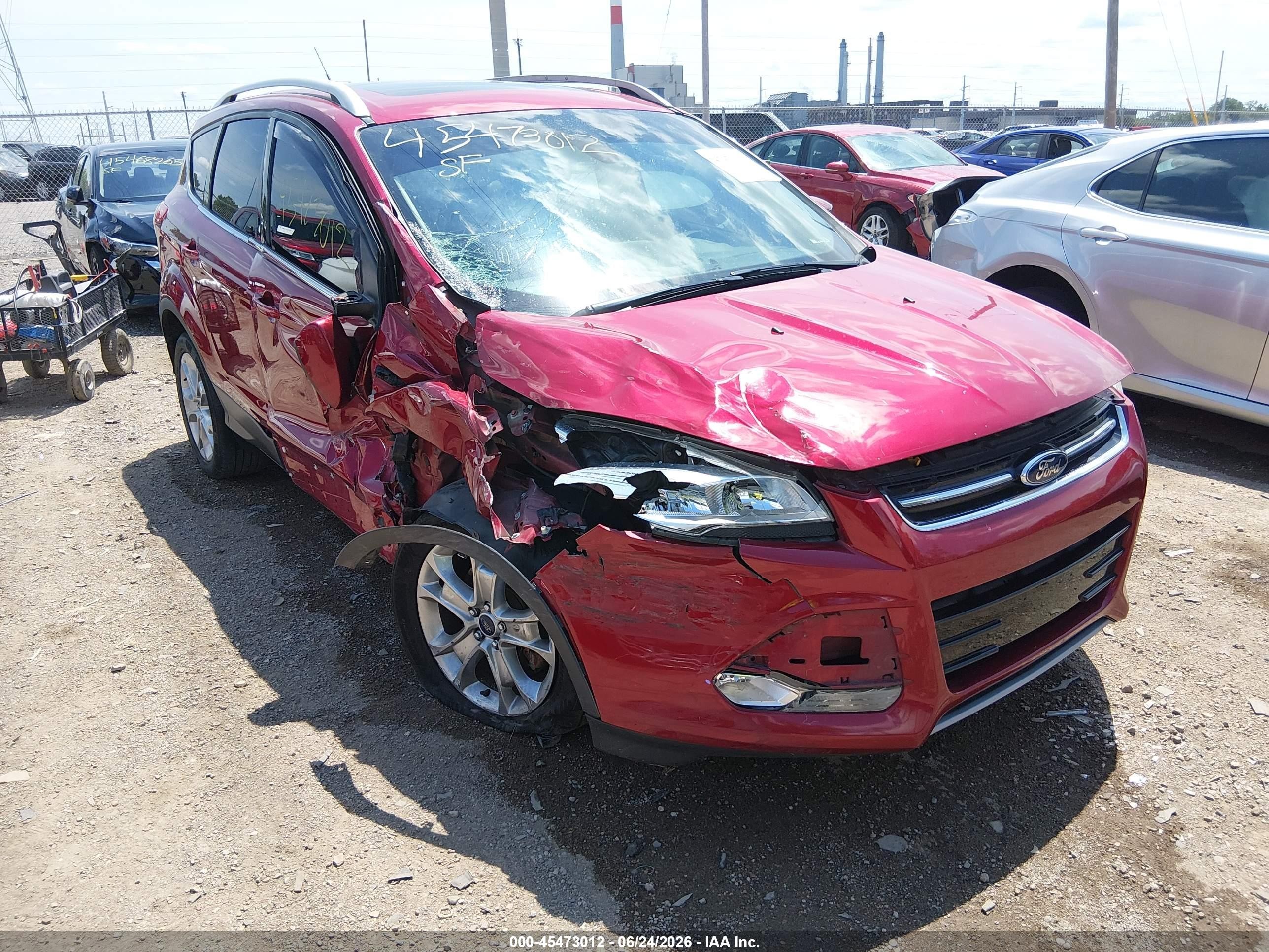 2014 Ford Escape Titanium Красный vin: 1FMCU9J97EUA75549