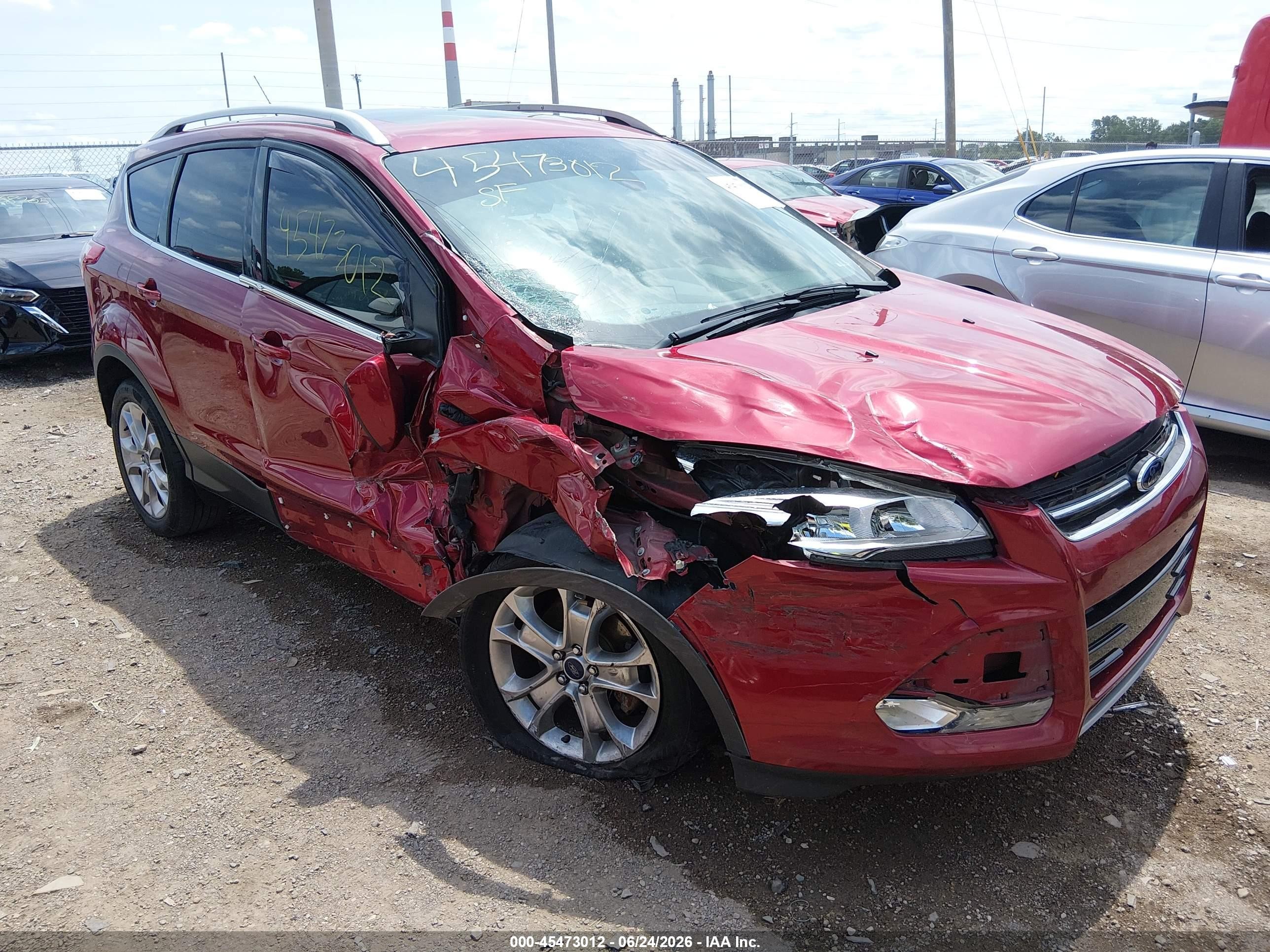 2014 Ford Escape Titanium Красный vin: 1FMCU9J97EUA75549