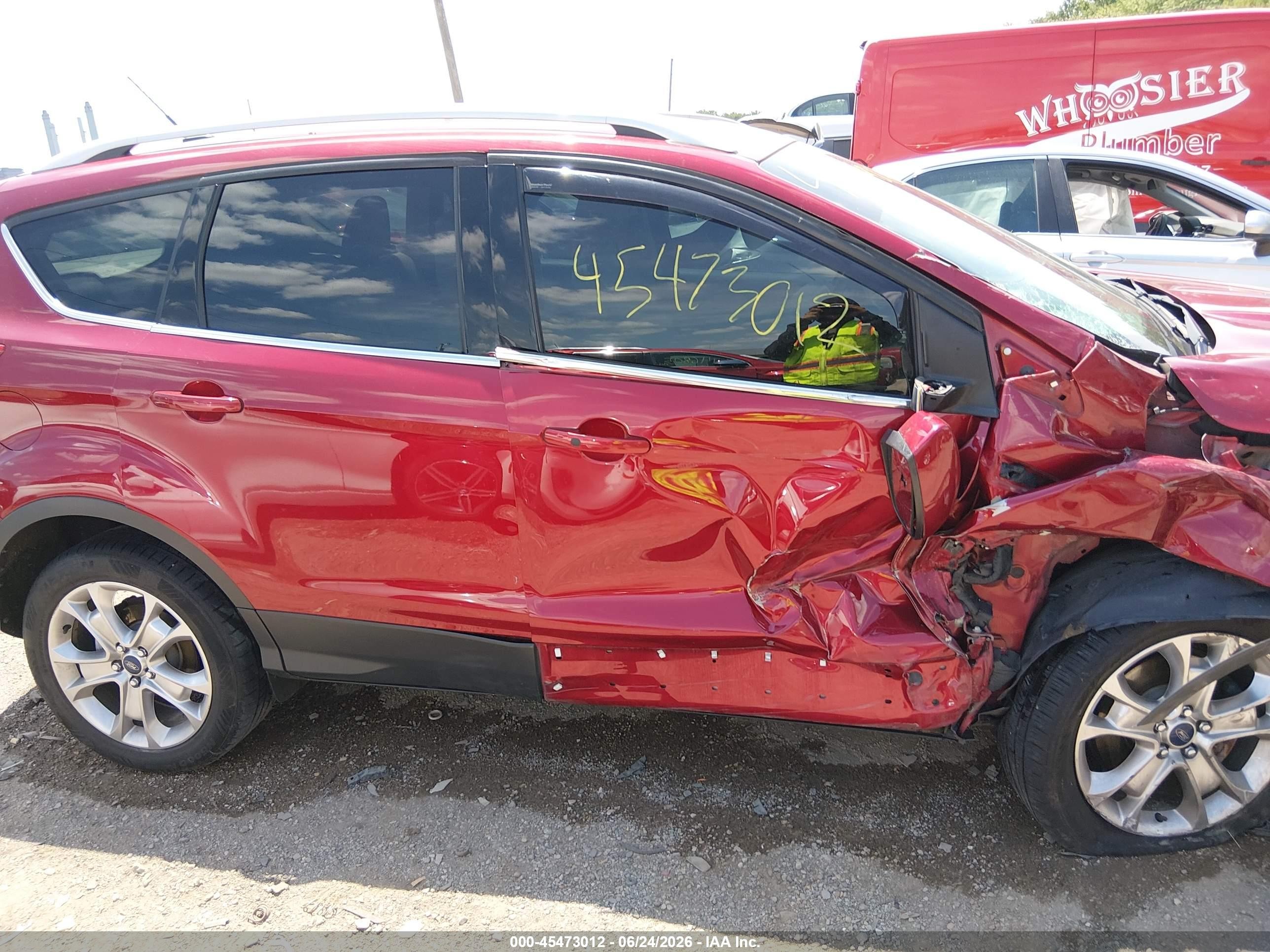 2014 Ford Escape Titanium Красный vin: 1FMCU9J97EUA75549