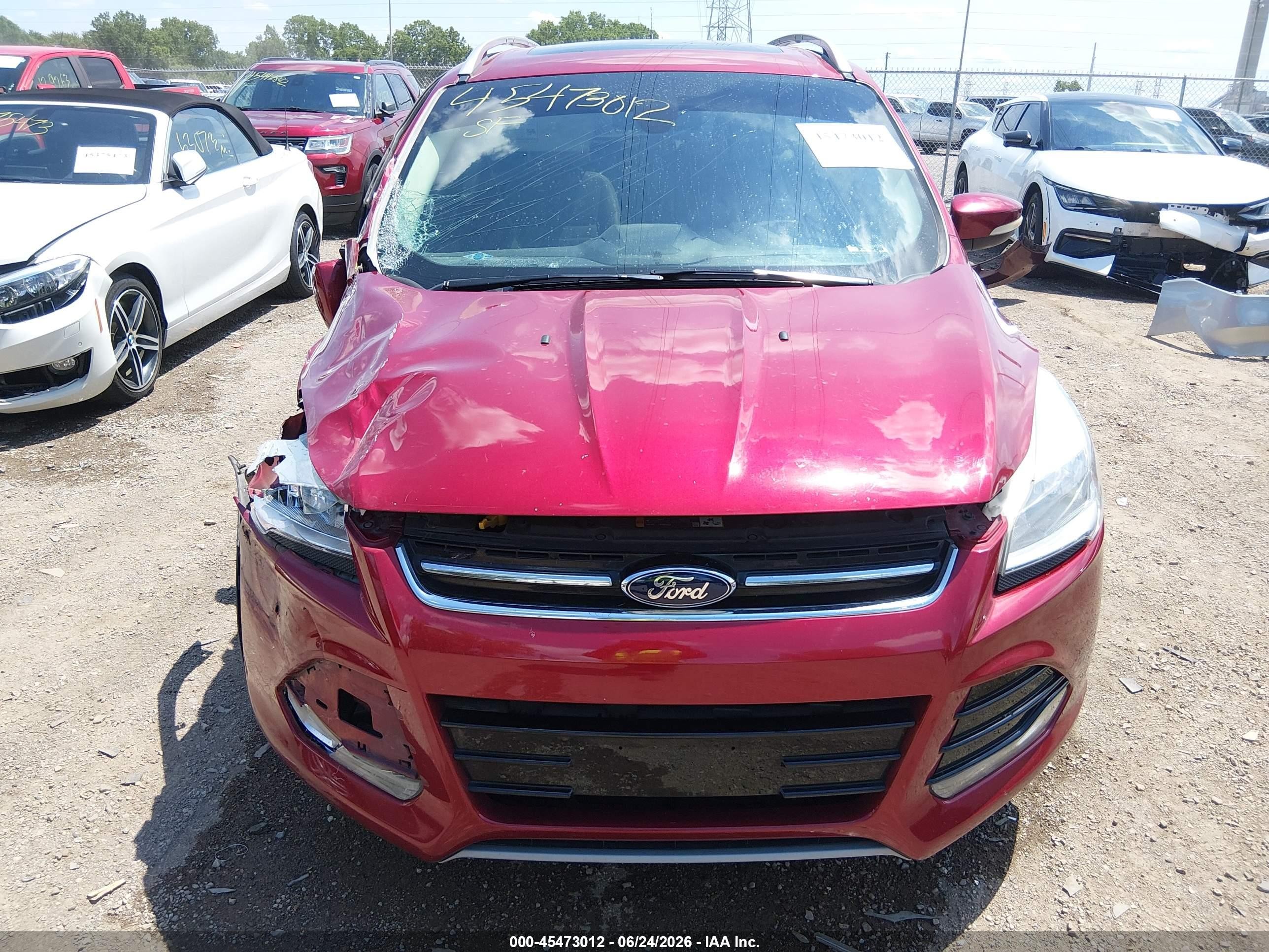 2014 Ford Escape Titanium Красный vin: 1FMCU9J97EUA75549