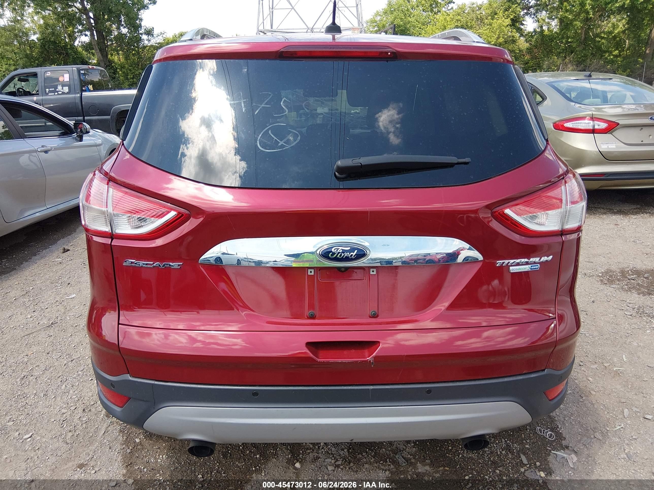 2014 Ford Escape Titanium Красный vin: 1FMCU9J97EUA75549