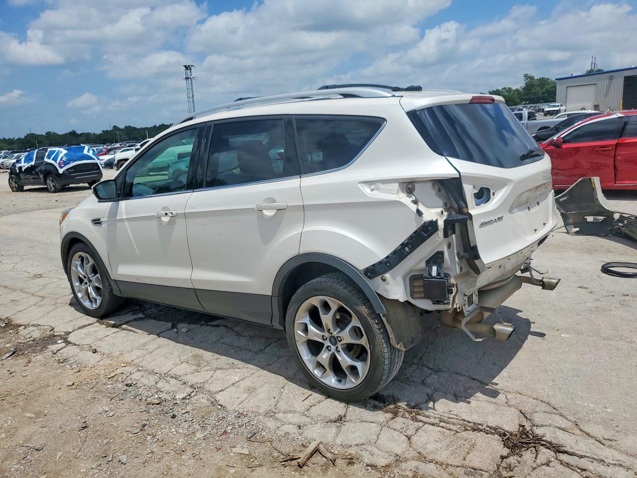 2014 Ford Escape Titanium White vin: 1FMCU9J97EUB22952