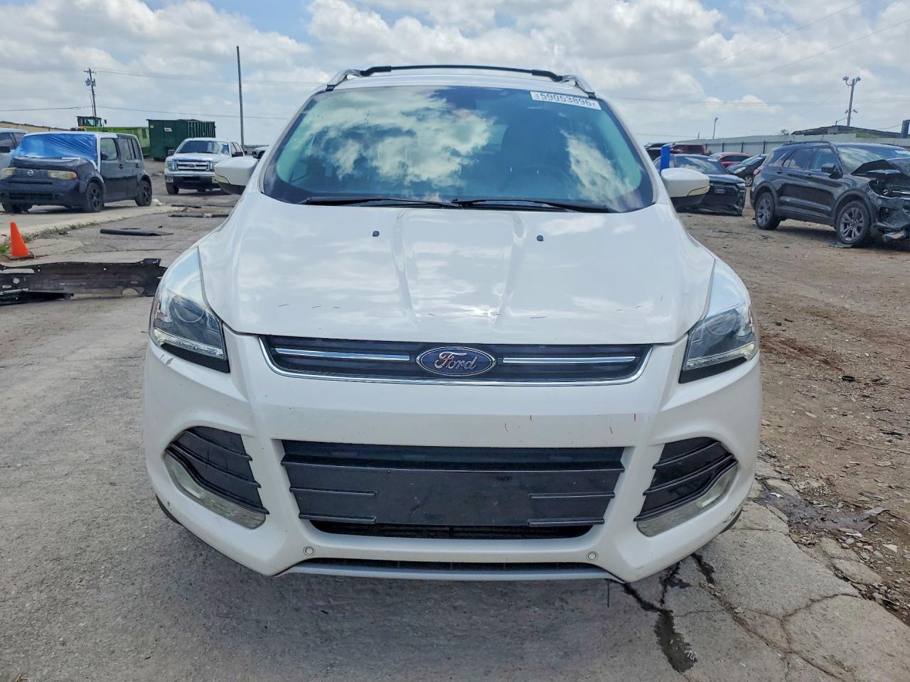 2014 Ford Escape Titanium White vin: 1FMCU9J97EUB22952