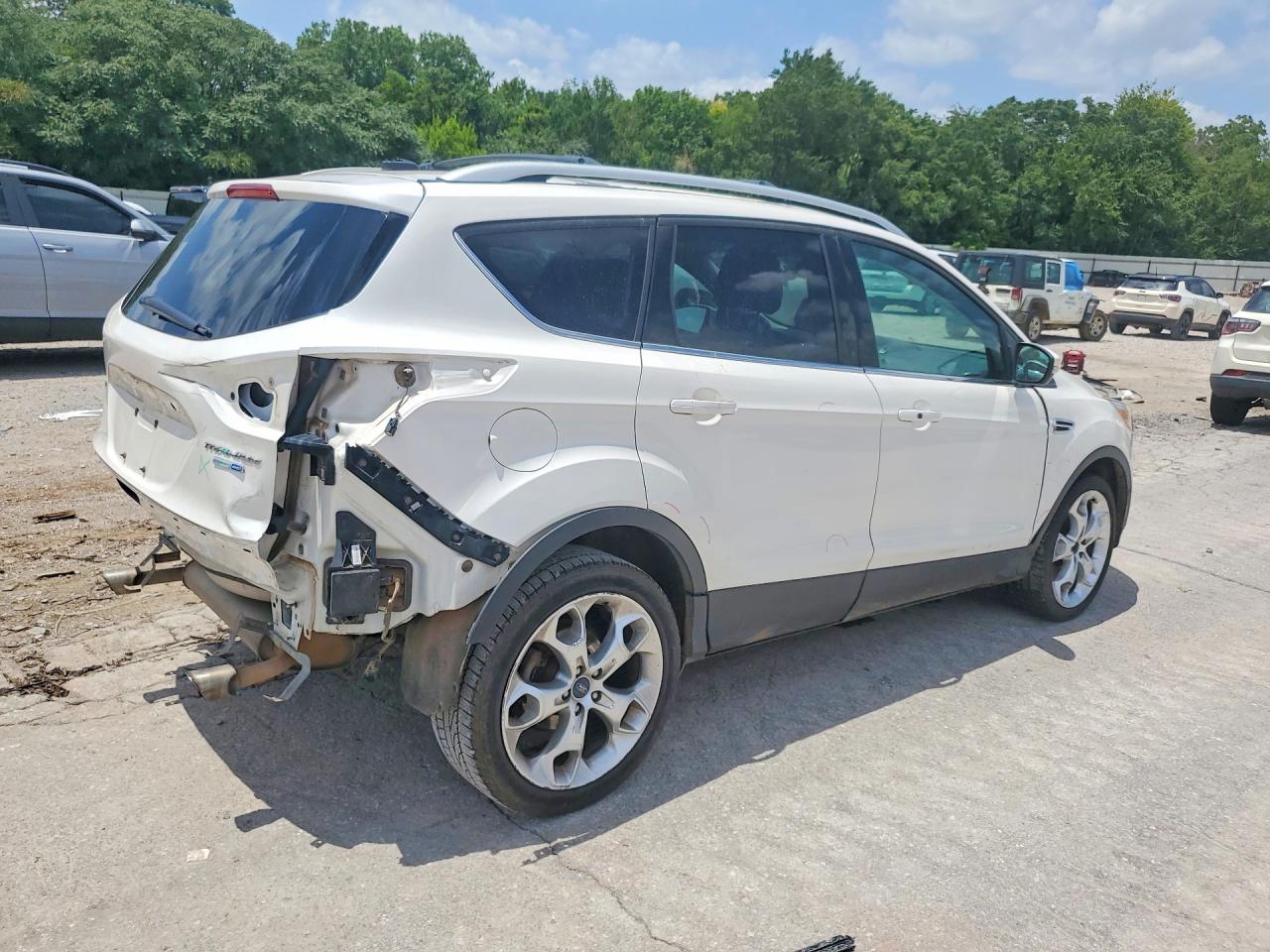 2014 Ford Escape Titanium White vin: 1FMCU9J97EUB22952