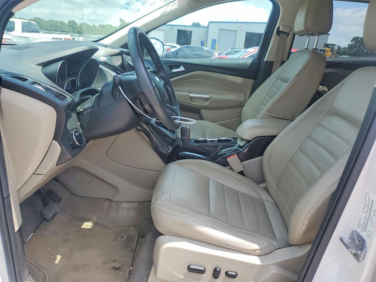 2014 Ford Escape Titanium White vin: 1FMCU9J97EUB22952