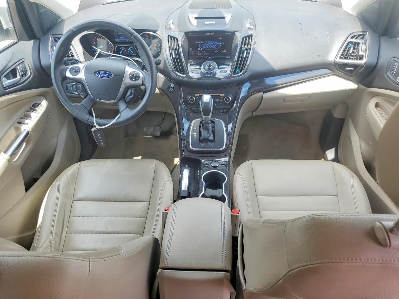 2014 Ford Escape Titanium White vin: 1FMCU9J97EUB22952