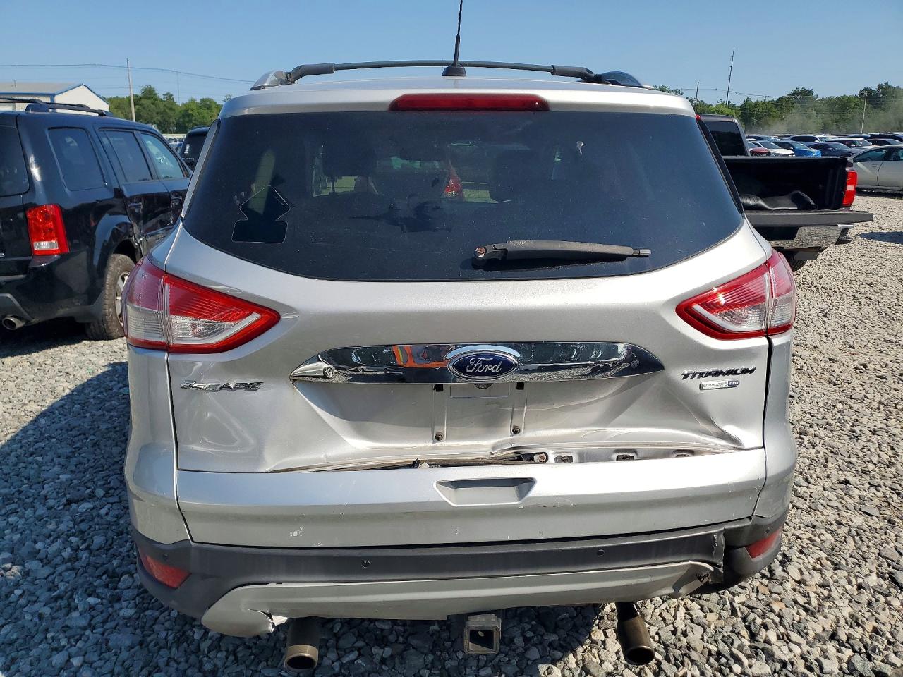 2014 Ford Escape Titanium Silver vin: 1FMCU9J97EUB75263