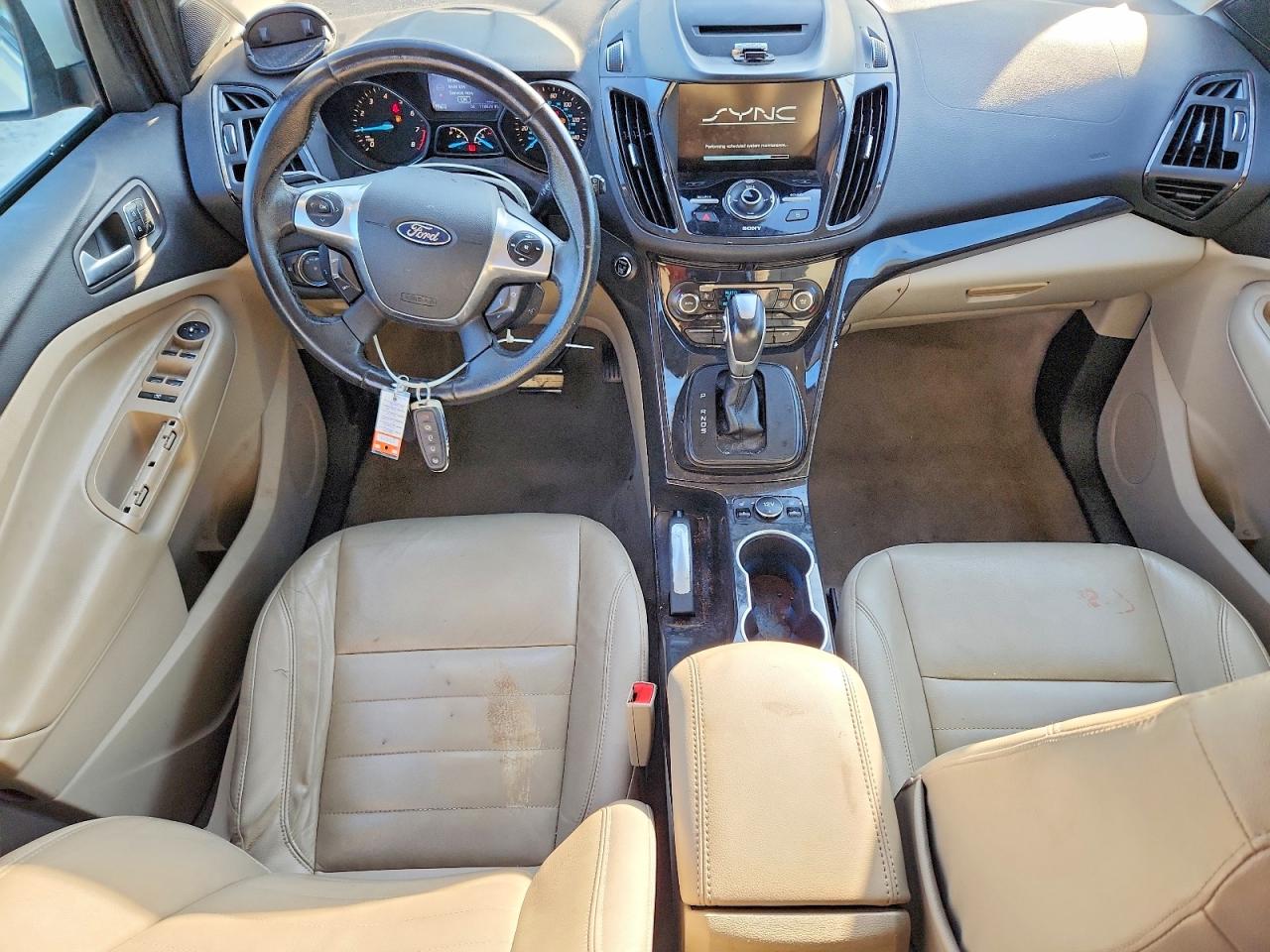 2014 Ford Escape Titanium White vin: 1FMCU9J97EUC39009