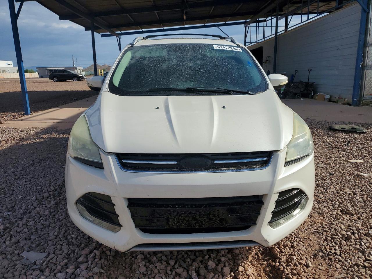 2014 Ford Escape Titanium White vin: 1FMCU9J97EUD62681