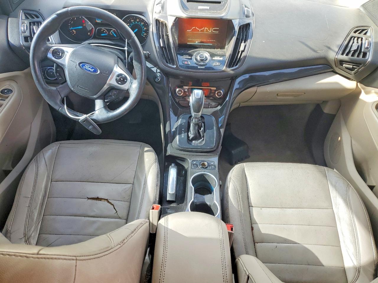 2014 Ford Escape Titanium White vin: 1FMCU9J97EUD62681
