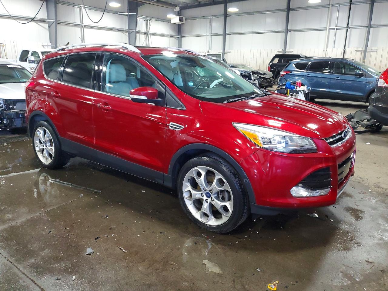 2014 Ford Escape Titanium Red vin: 1FMCU9J97EUD87564