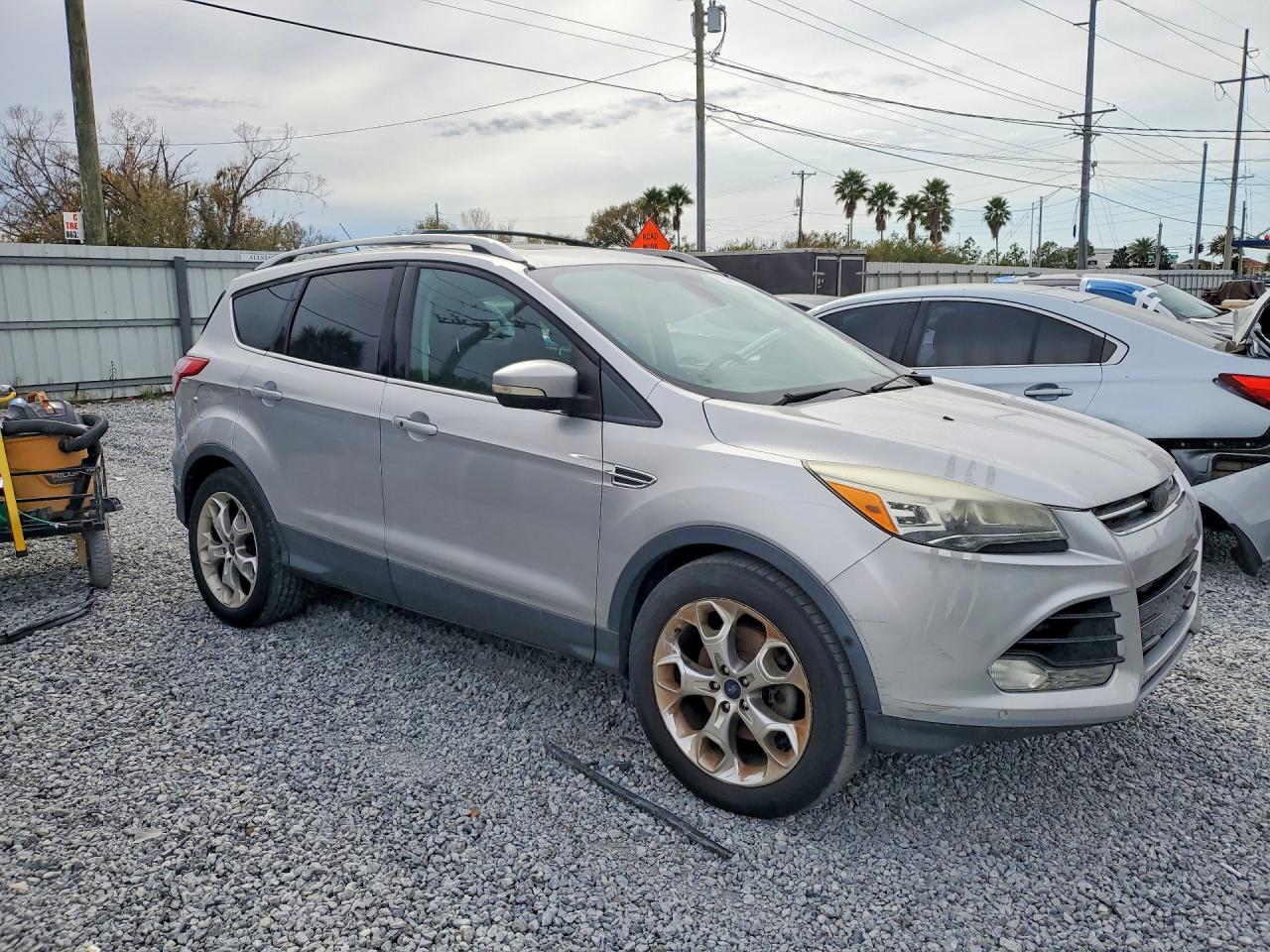 2014 Ford Escape Titanium Silver vin: 1FMCU9J97EUD94174