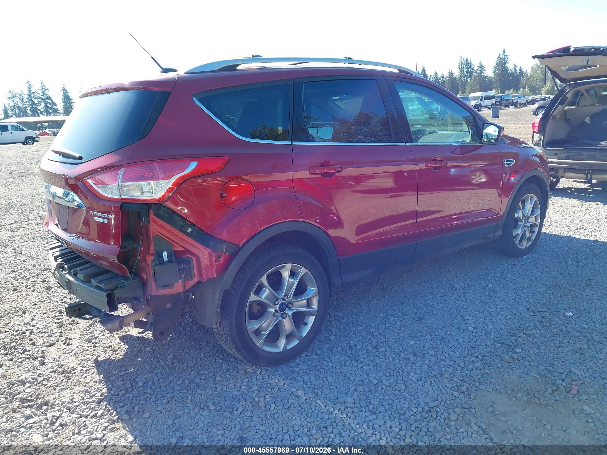 2014 Ford Escape Titanium Red vin: 1FMCU9J97EUE27707