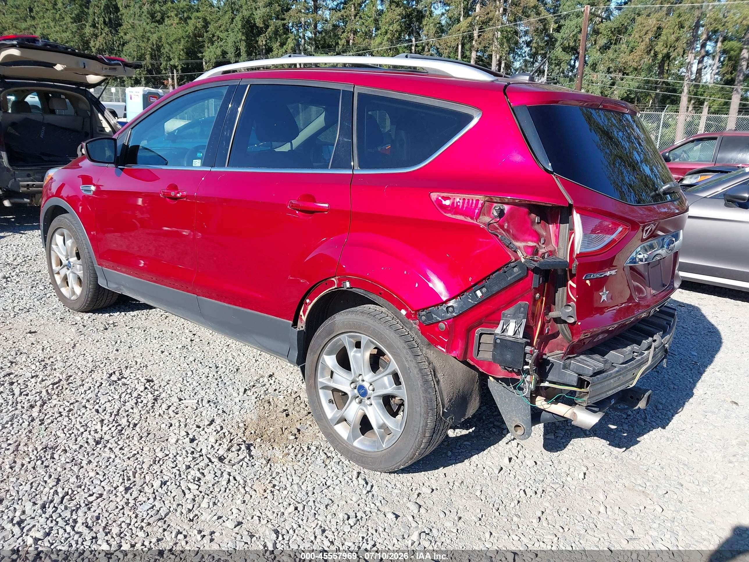 2014 Ford Escape Titanium Red vin: 1FMCU9J97EUE27707