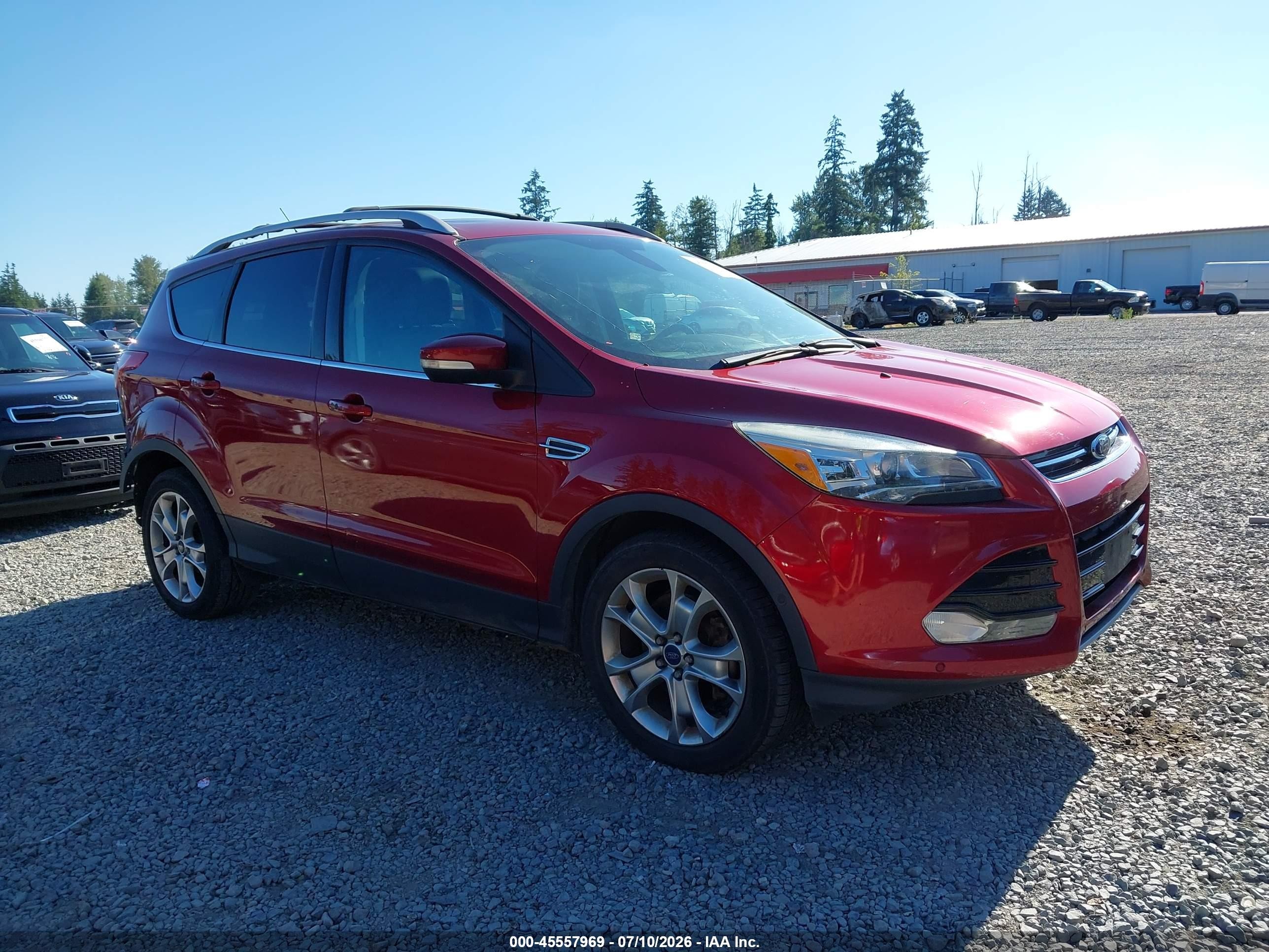 2014 Ford Escape Titanium Red vin: 1FMCU9J97EUE27707