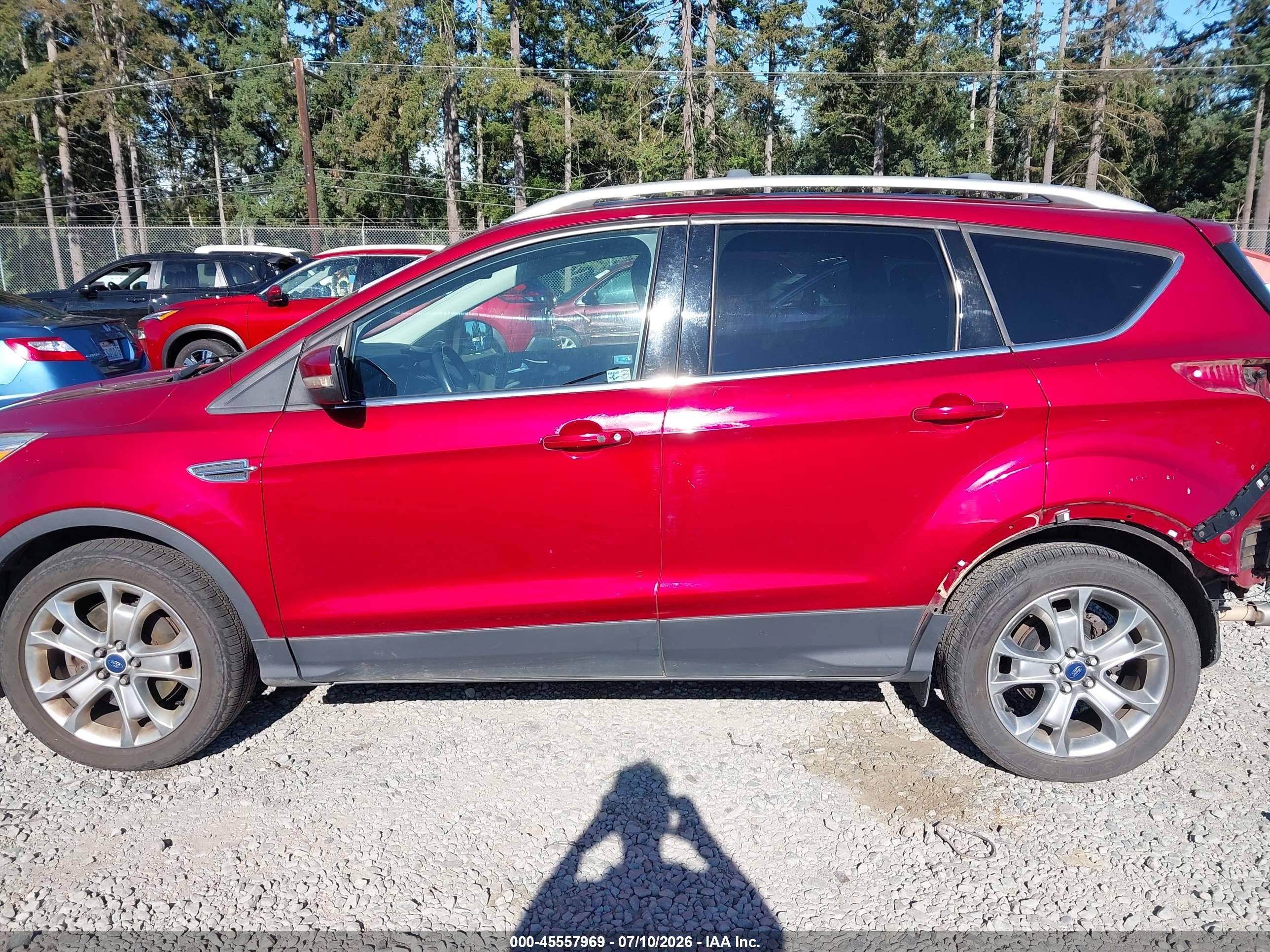 2014 Ford Escape Titanium Red vin: 1FMCU9J97EUE27707