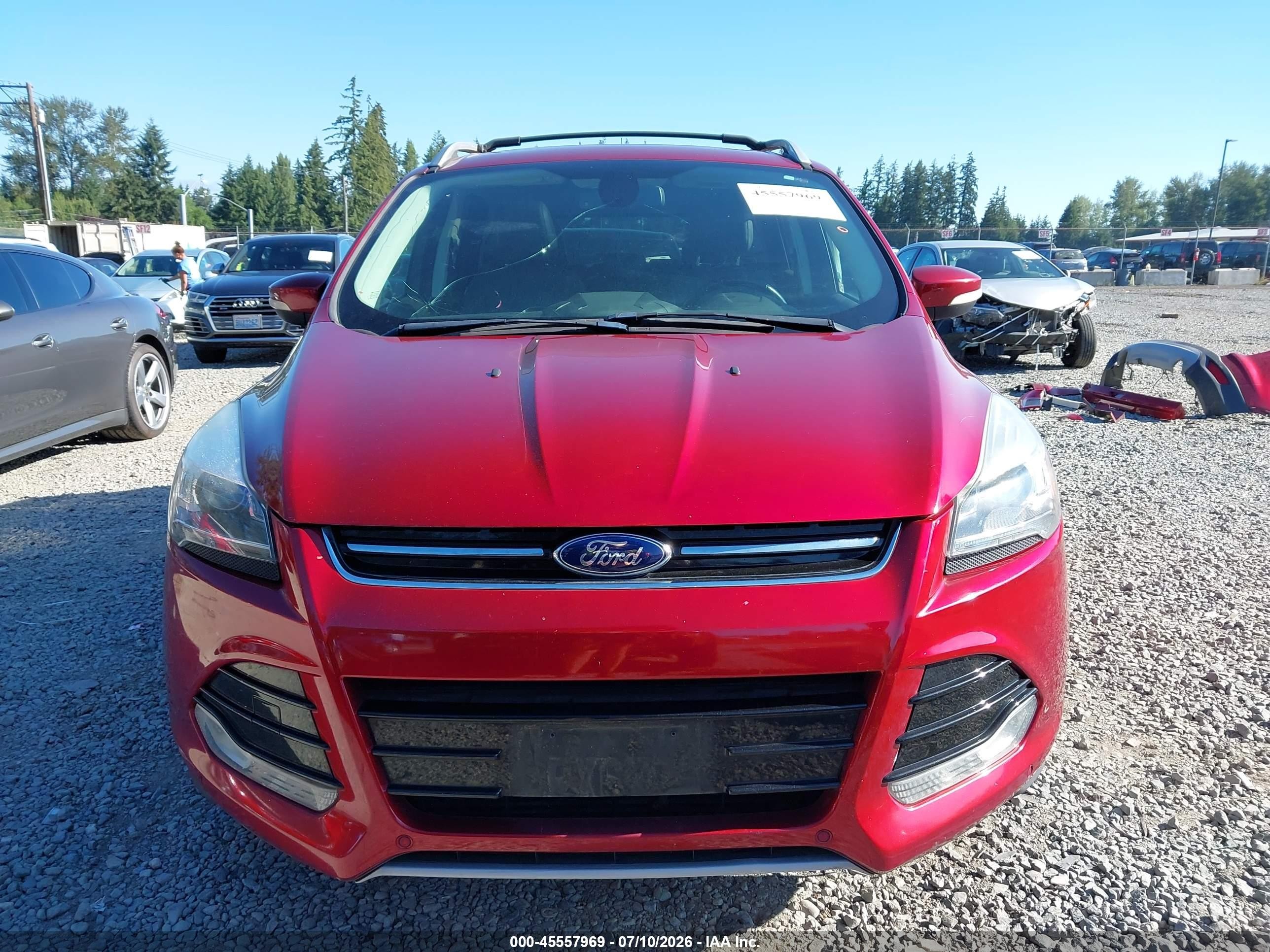 2014 Ford Escape Titanium Red vin: 1FMCU9J97EUE27707